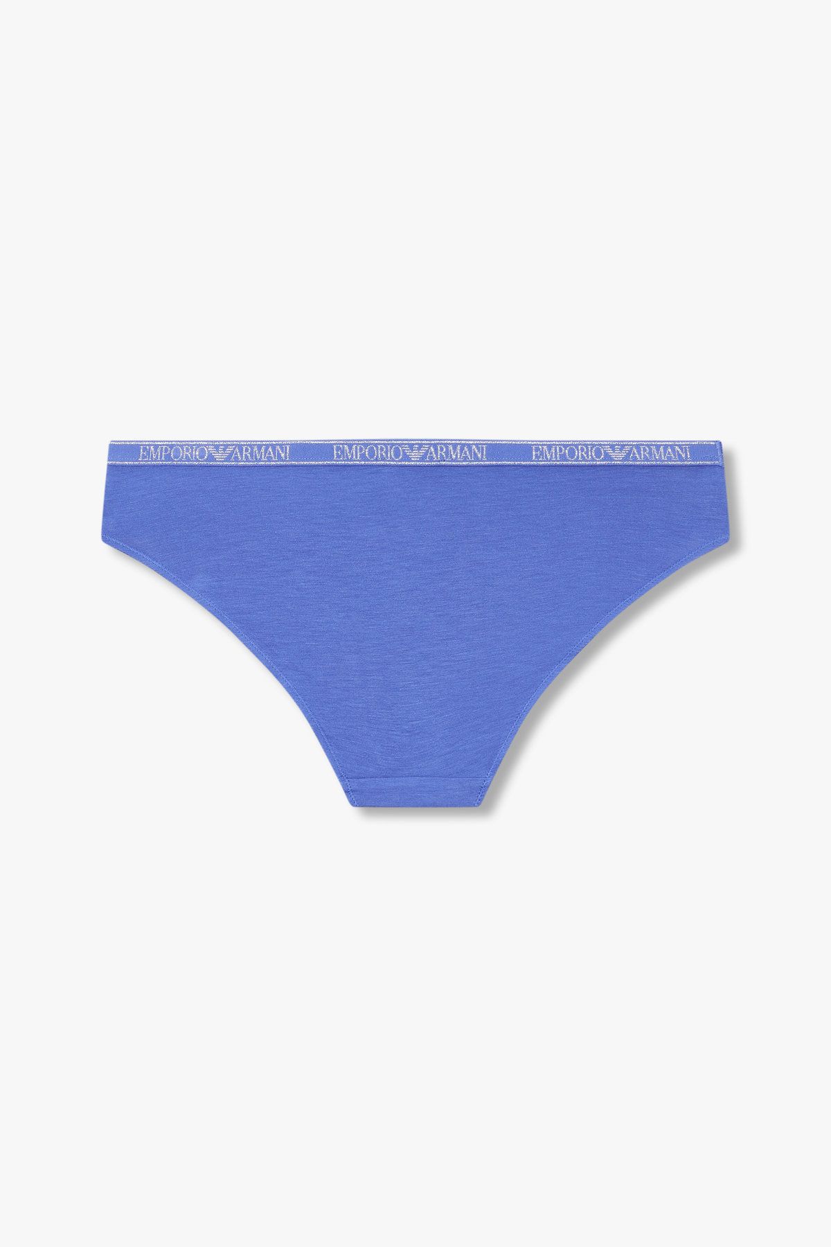 엠포리오 아르마니 언더웨어(EMPORIO ARMANI UNDERWEAR) 여성 메탈릭 로고 밴딩 레이온 브리프_로얄 블루 0825111535