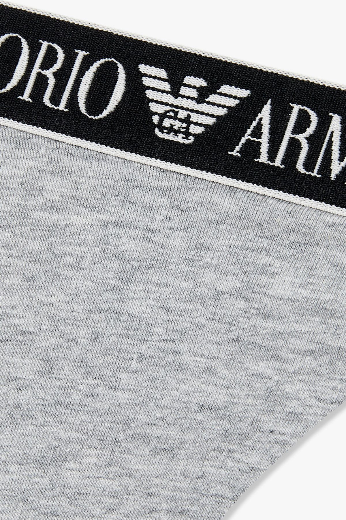 엠포리오 아르마니 언더웨어(EMPORIO ARMANI UNDERWEAR) 여성 라인 로고 밴딩 코튼 티팬티_멜란지 그레이 0825110516