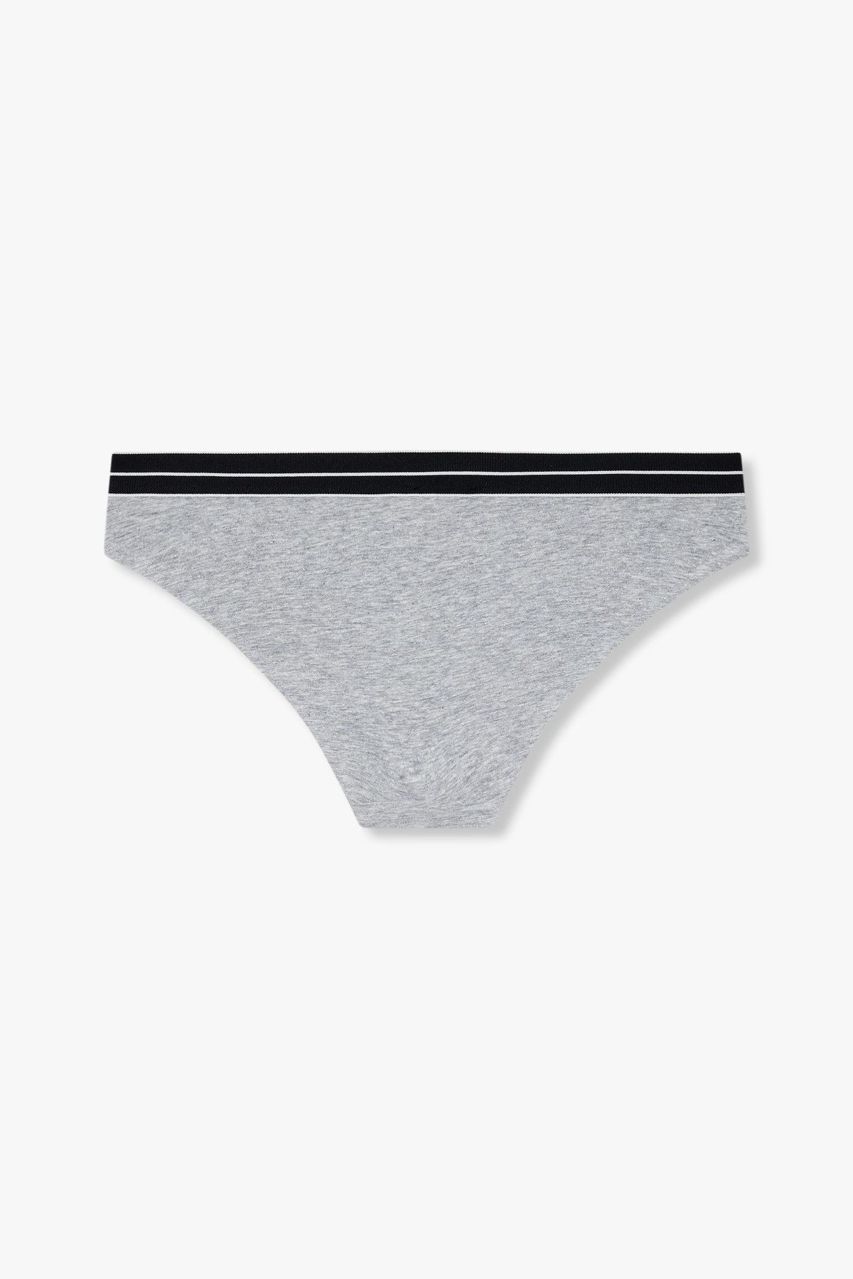 엠포리오 아르마니 언더웨어(EMPORIO ARMANI UNDERWEAR) 여성 라인 로고 밴딩 코튼 브리프_멜란지 그레이 0825111516