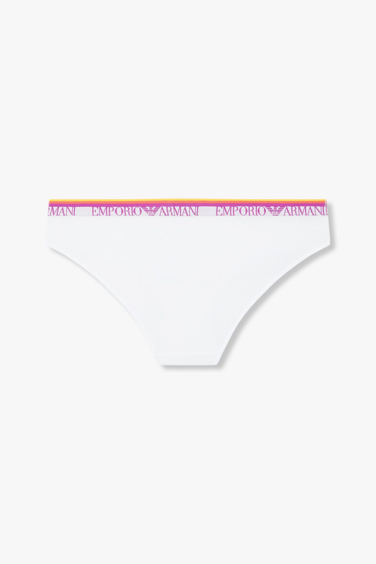 엠포리오 아르마니 언더웨어(EMPORIO ARMANI UNDERWEAR) 여성 스트라이프 밴딩 코튼 브리프_화이트 0825111522
