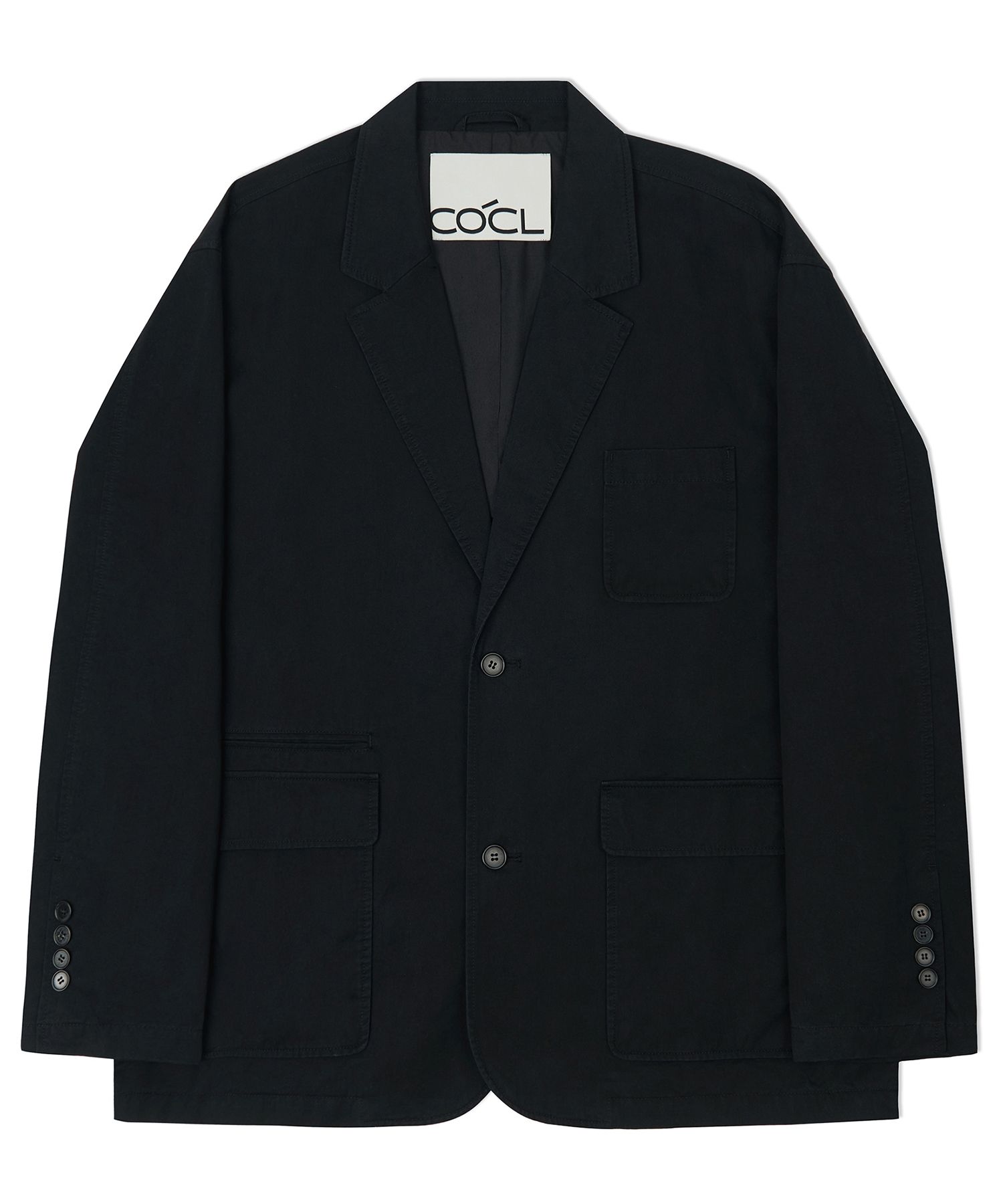 MUSINSA | COSTUME O'CLOCK Cotton loose fit washed blazer ash