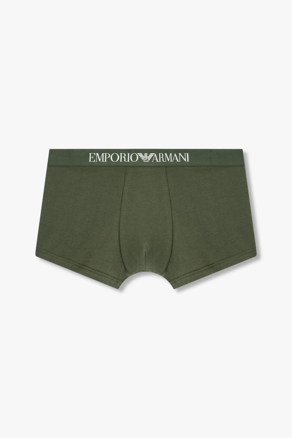 엠포리오 아르마니 언더웨어(EMPORIO ARMANI UNDERWEAR) 남성 패턴 앤 솔리드 코튼 드로즈 2PACK_그린 08M5161005