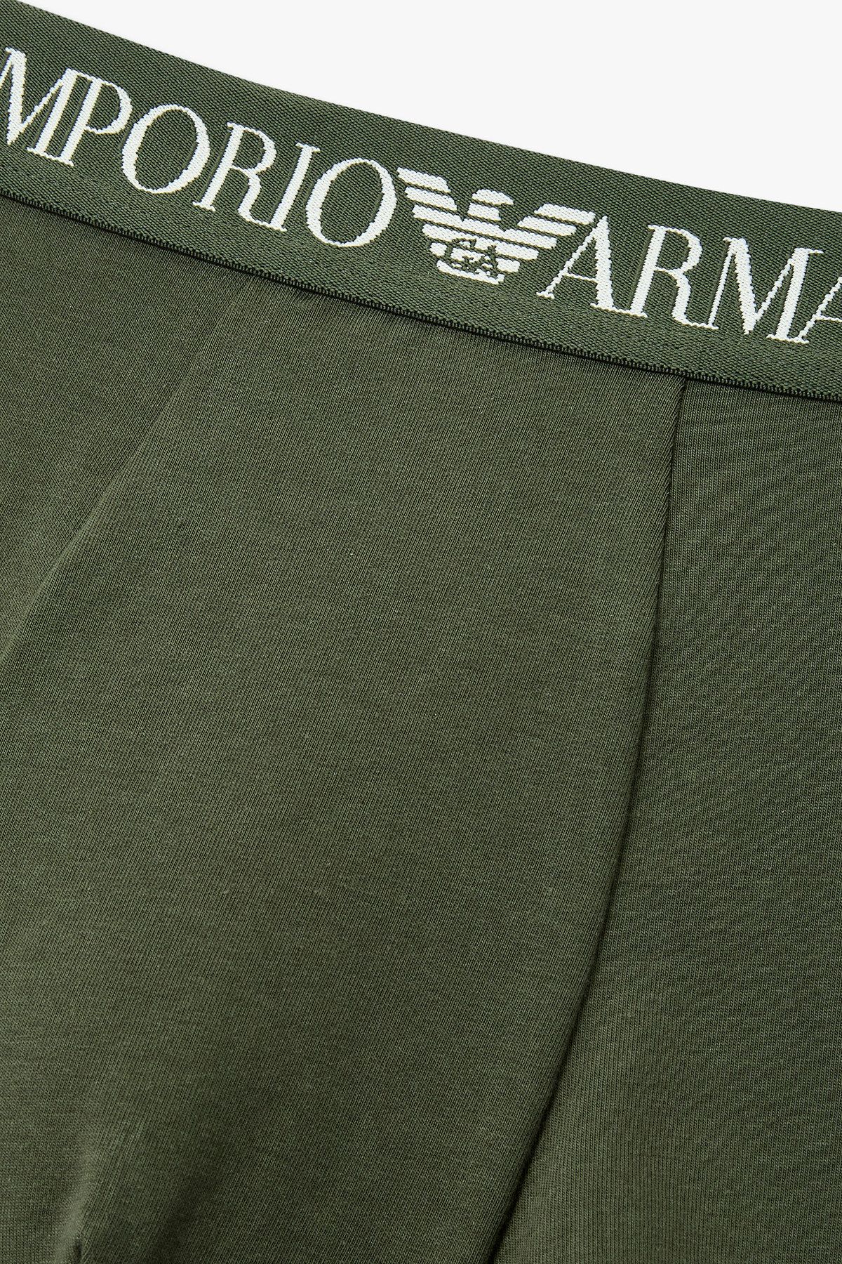 엠포리오 아르마니 언더웨어(EMPORIO ARMANI UNDERWEAR) 남성 패턴 앤 솔리드 코튼 드로즈 2PACK_그린 08M5161005