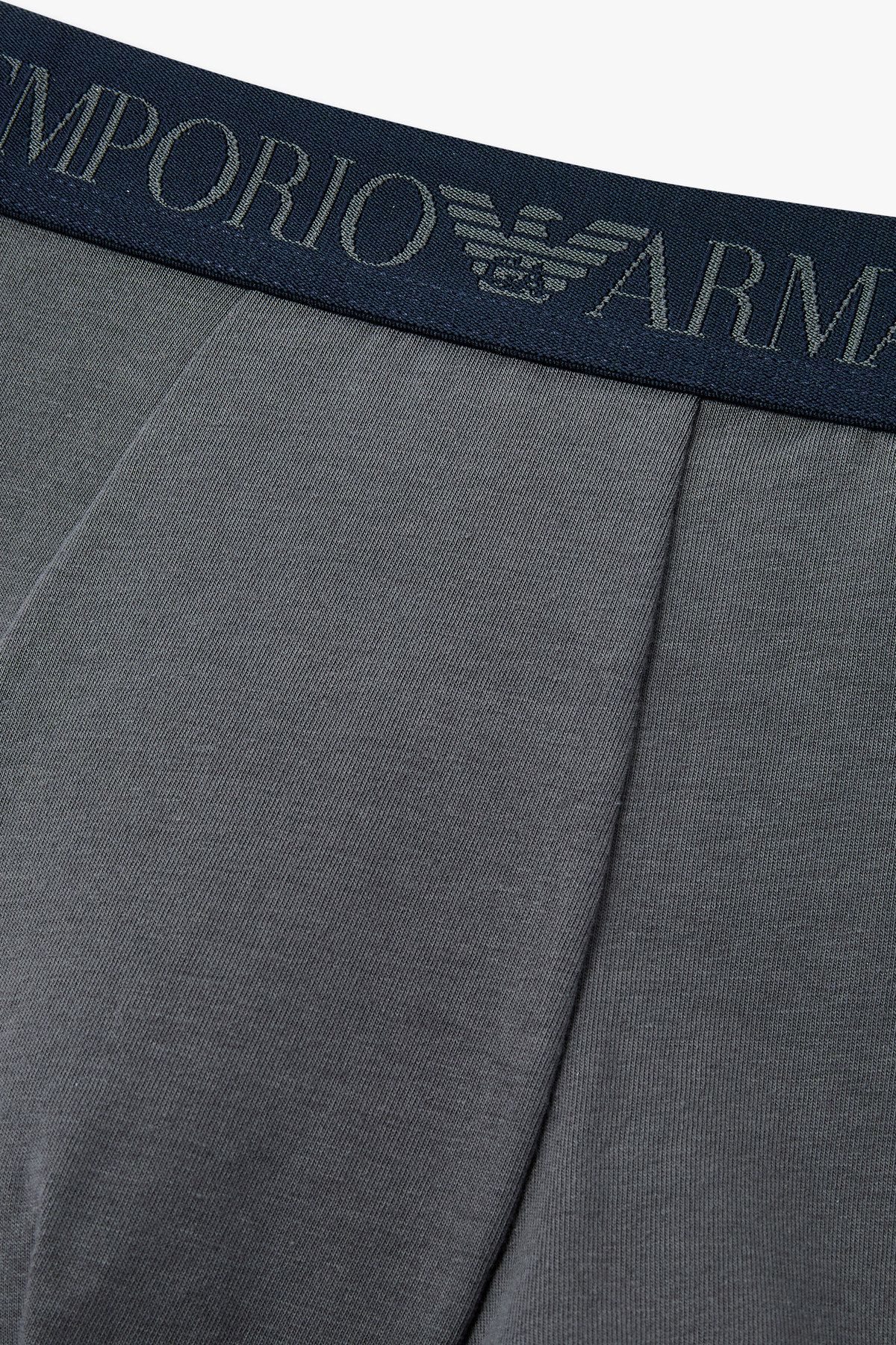 엠포리오 아르마니 언더웨어(EMPORIO ARMANI UNDERWEAR) 남성 패턴 앤 솔리드 코튼 드로즈 2PACK_차콜 그레이 08M5161007