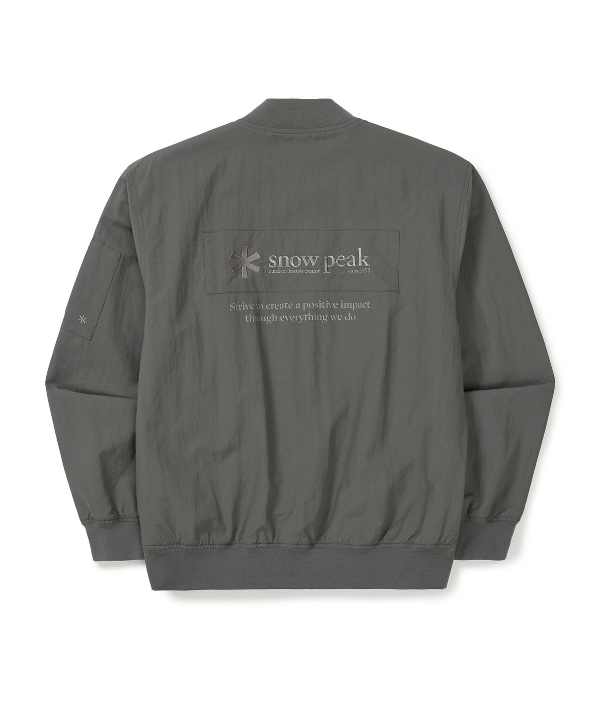 스노우피크 어패럴(SNOWPEAK APPAREL) 캠플 봄버 자켓 (S25SMCWB14) Dark Gray