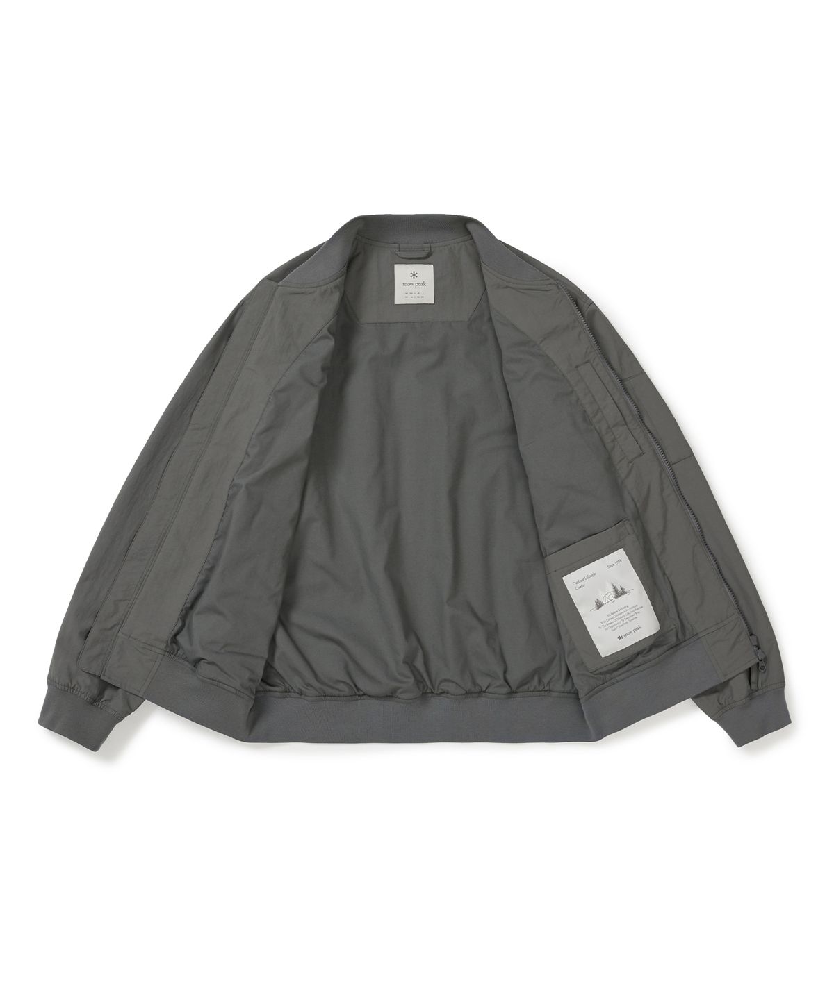 스노우피크 어패럴(SNOWPEAK APPAREL) 캠플 봄버 자켓 (S25SMCWB14) Dark Gray