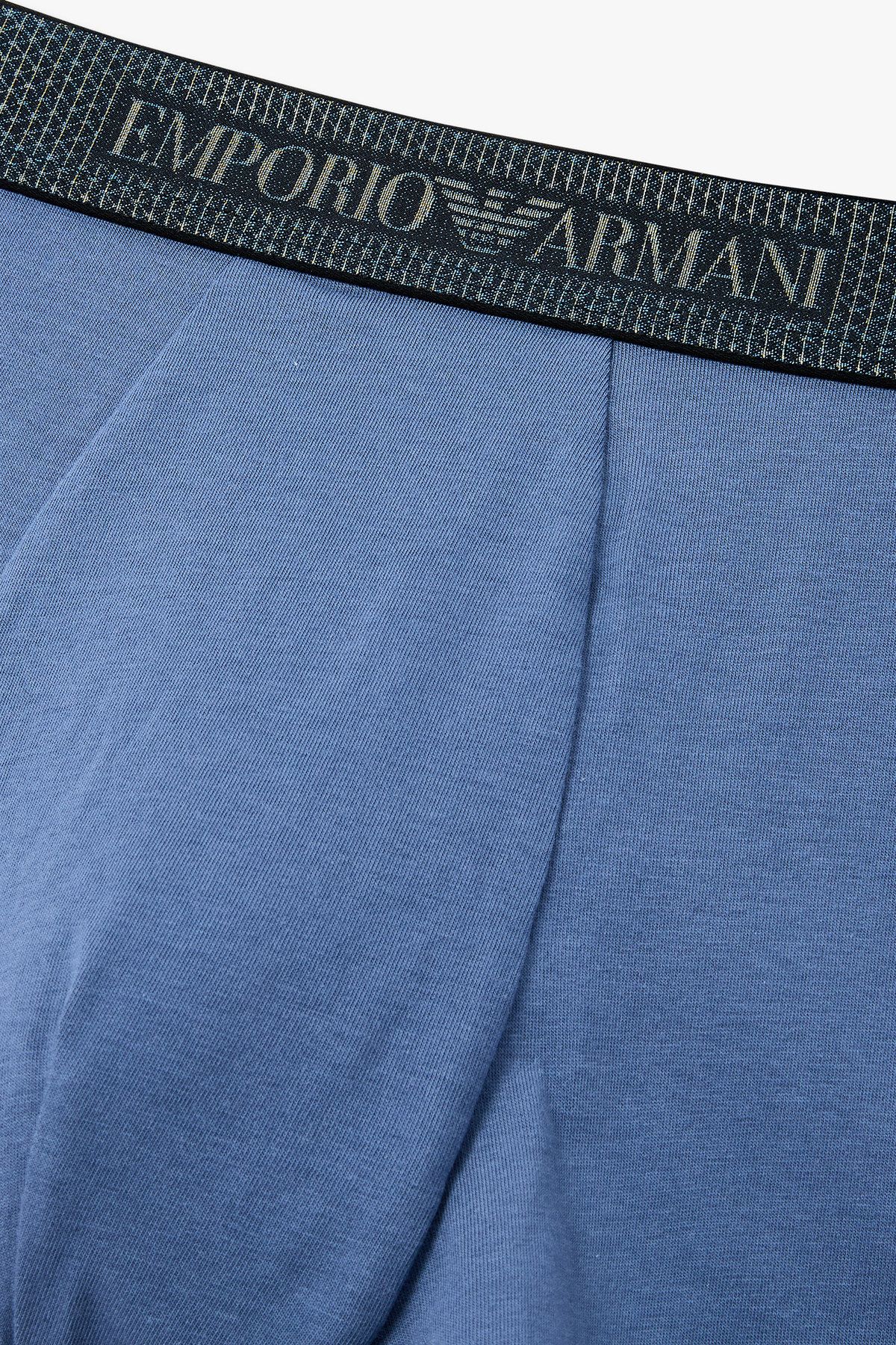 엠포리오 아르마니 언더웨어(EMPORIO ARMANI UNDERWEAR) 남성 홀로그램 밴딩 코튼 드로즈_인디고 0815112002