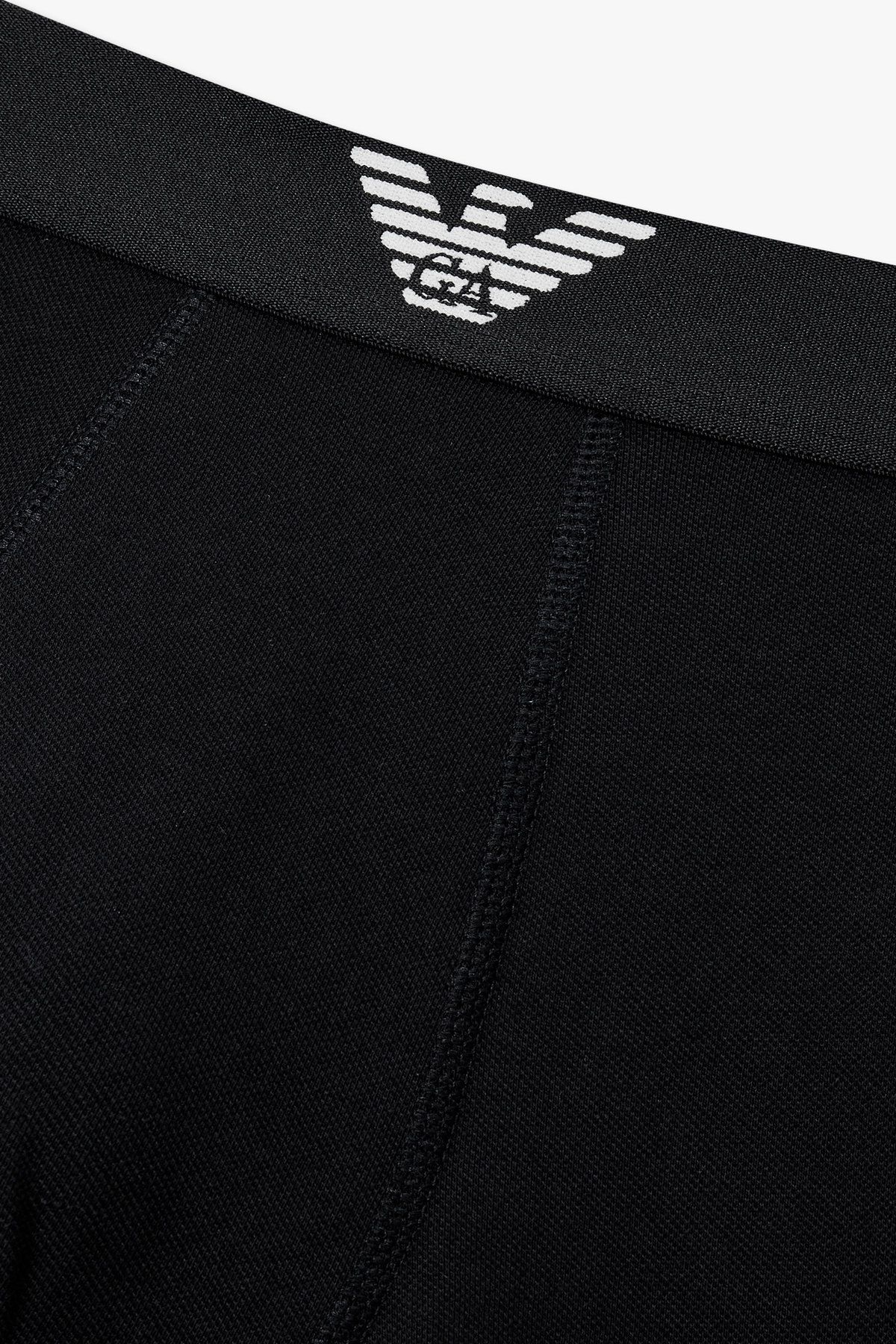 엠포리오 아르마니 언더웨어(EMPORIO ARMANI UNDERWEAR) 남성 이글 로고 밴딩 피케 드로즈_블랙 0815112033