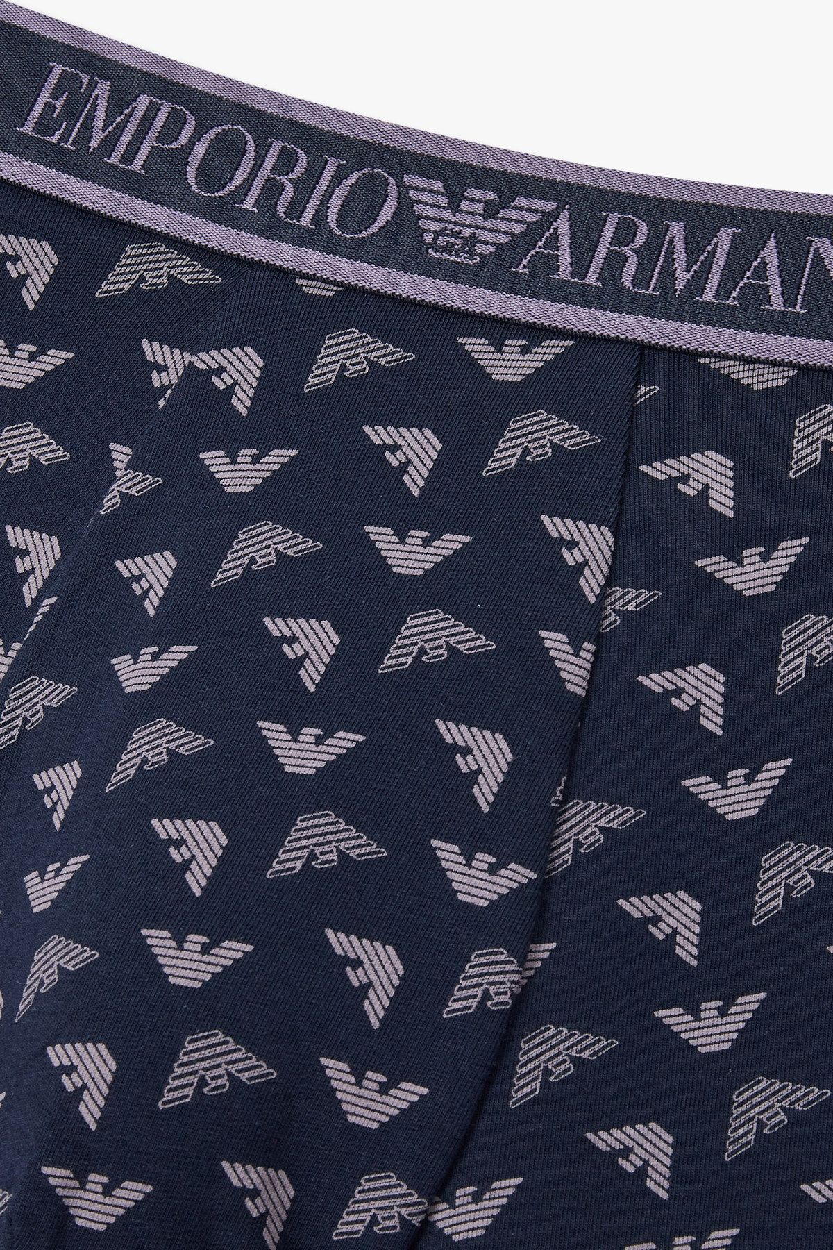 엠포리오 아르마니 언더웨어(EMPORIO ARMANI UNDERWEAR) 남성 이글 패턴 코튼 롱 드로즈_블루 0815112082