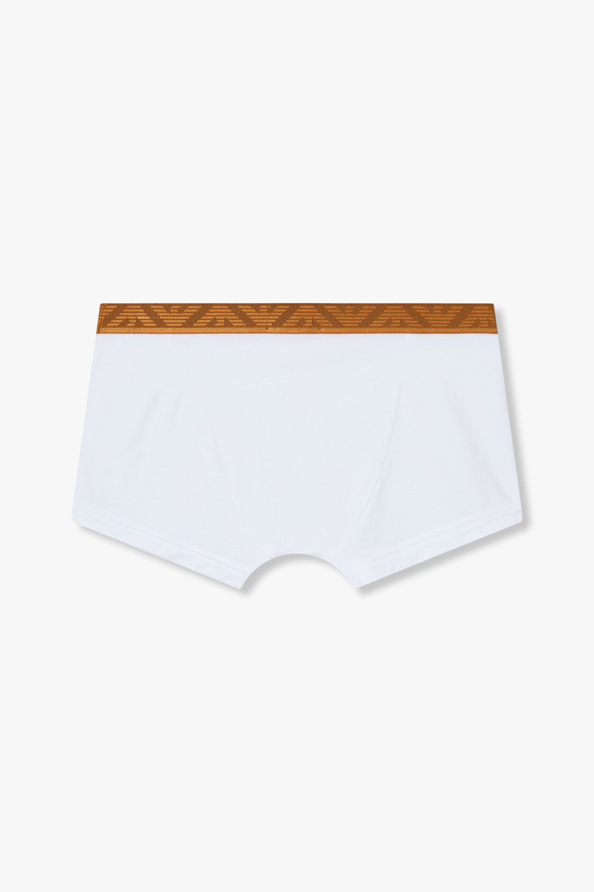 엠포리오 아르마니 언더웨어(EMPORIO ARMANI UNDERWEAR) 남성 골든 로고 밴딩 코튼 드로즈_화이트 0815112318