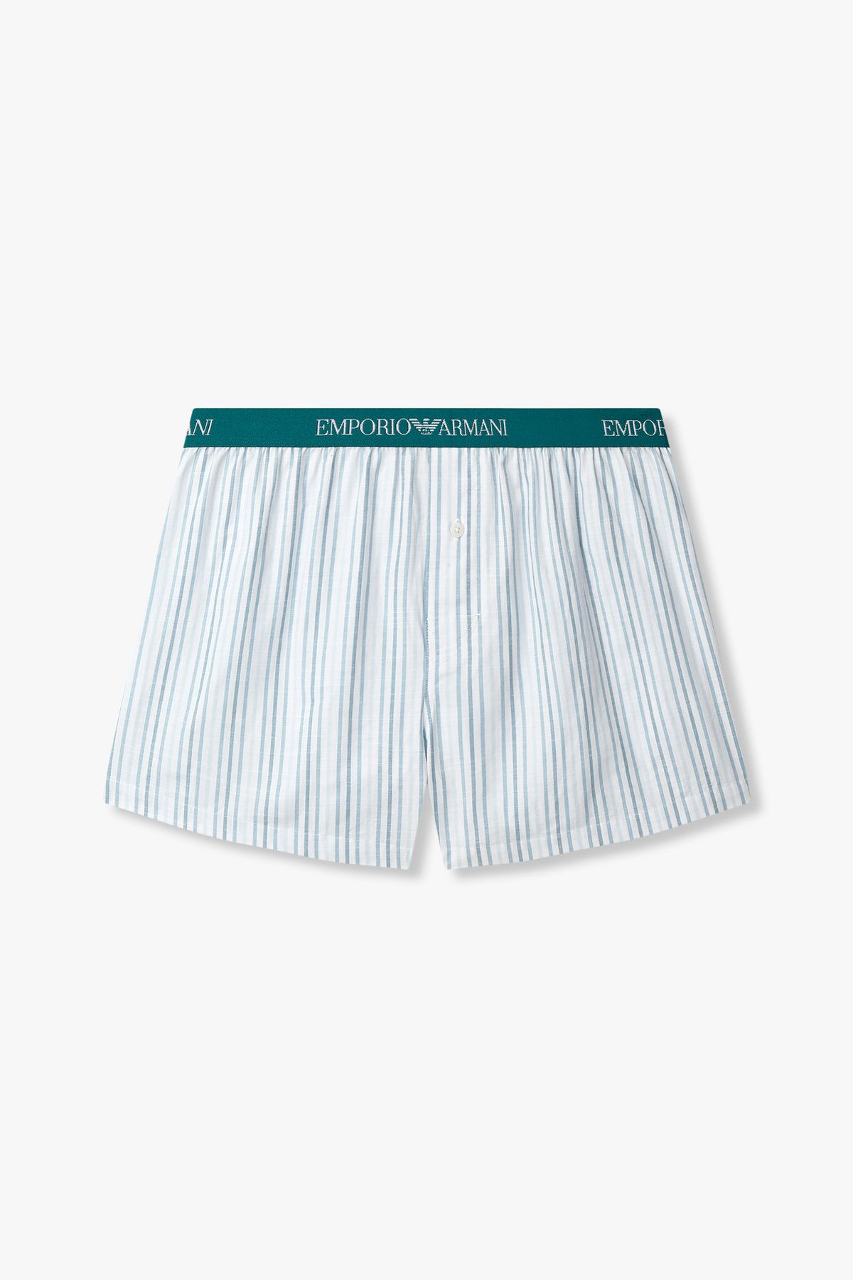 엠포리오 아르마니 언더웨어(EMPORIO ARMANI UNDERWEAR) 남성 로고 밴딩 패턴드 트렁크_라이트 블루 0815112093