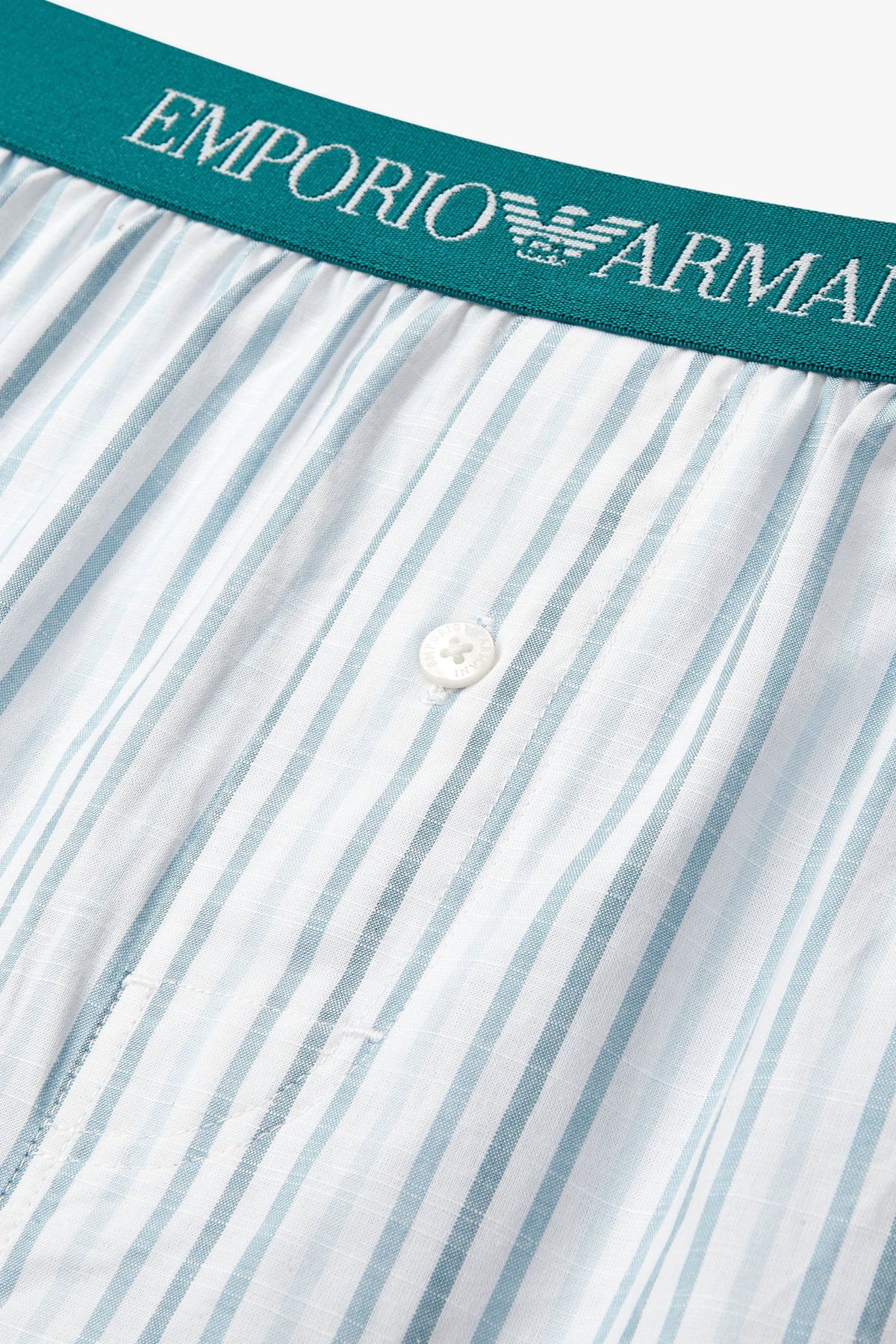 엠포리오 아르마니 언더웨어(EMPORIO ARMANI UNDERWEAR) 남성 로고 밴딩 패턴드 트렁크_라이트 블루 0815112093