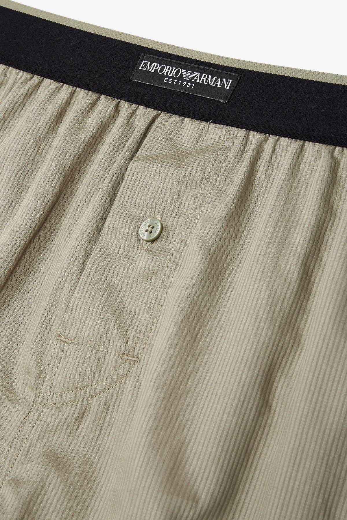 엠포리오 아르마니 언더웨어(EMPORIO ARMANI UNDERWEAR) 남성 라벨 밴딩 스트라이프 트렁크 2PACK_블랙 08M5161004