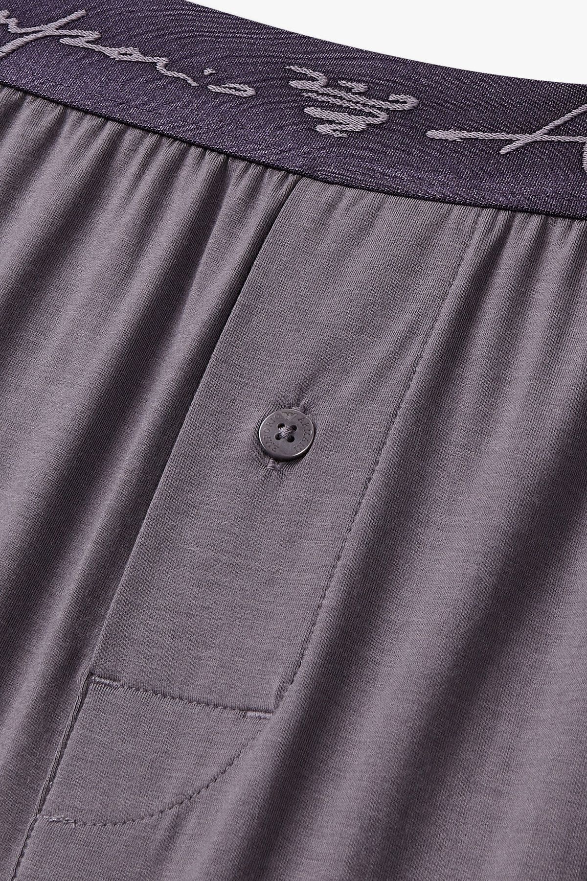 엠포리오 아르마니 언더웨어(EMPORIO ARMANI UNDERWEAR) 남성 로고 자수 밴딩 레이온 트렁크_퍼플 0815112089