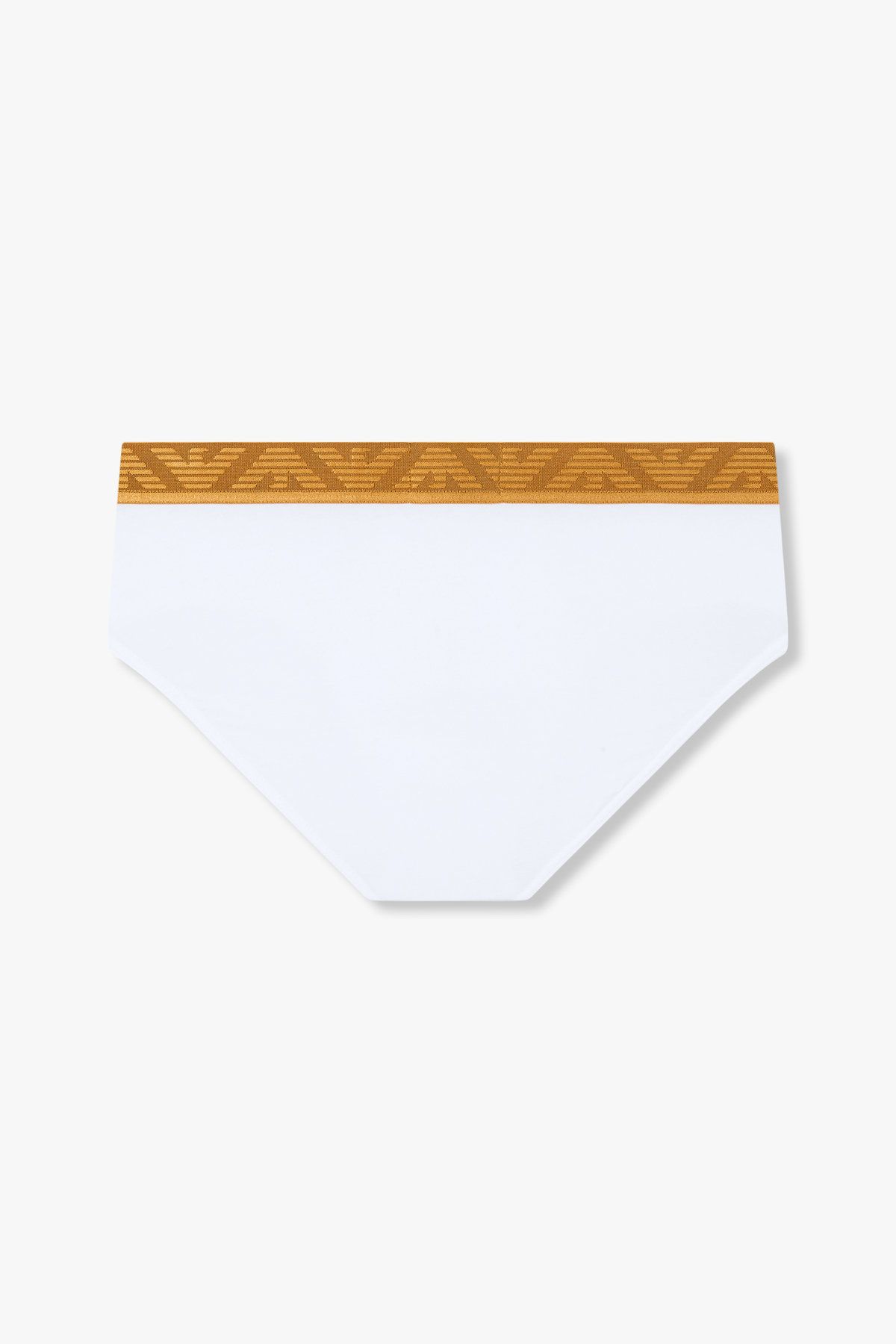엠포리오 아르마니 언더웨어(EMPORIO ARMANI UNDERWEAR) 남성 글로시 로고 밴딩 코튼 브리프_화이트 0815111307