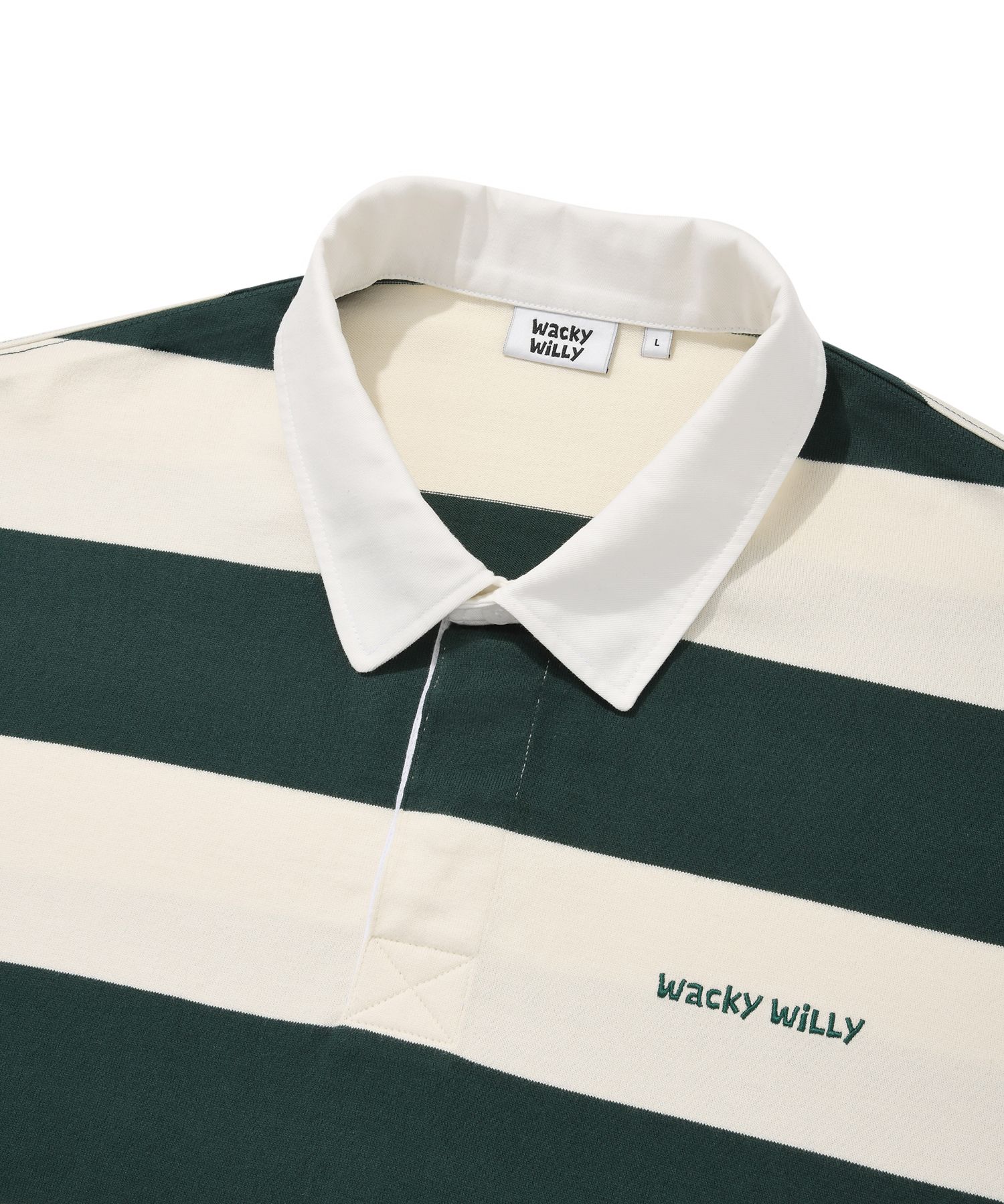 Tシャツ・カットソー WACKY WILLY striped collar t-shirt MUSINSA | WACKY WILLY Striped collar long sleeve t-shirt green