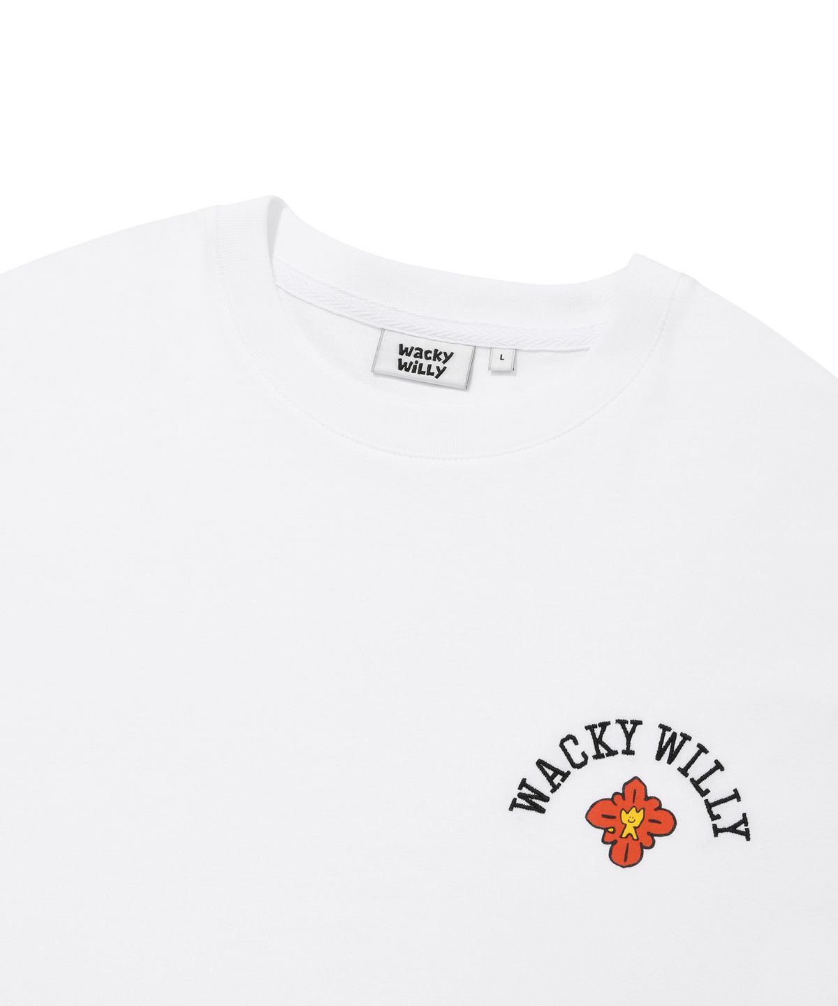 와키윌리(WACKY WILLY) 키키 암 그래픽 롱슬리브 화이트