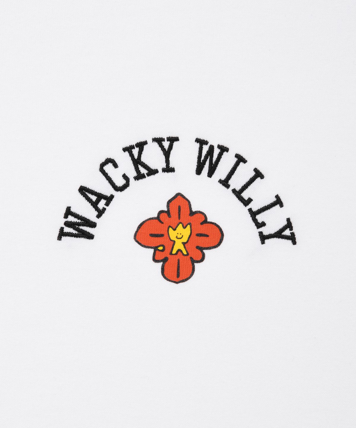 와키윌리(WACKY WILLY) 키키 암 그래픽 롱슬리브 화이트