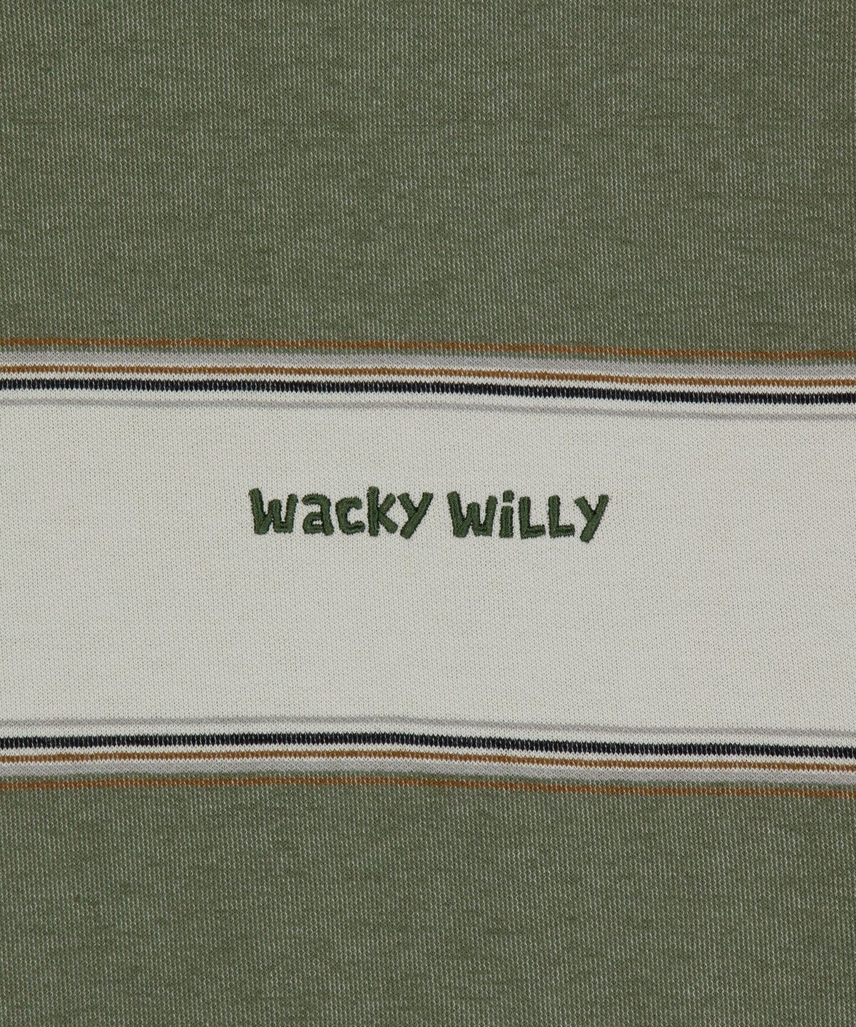 와키윌리(WACKY WILLY) 빅 스트라이프 맨투맨 그린