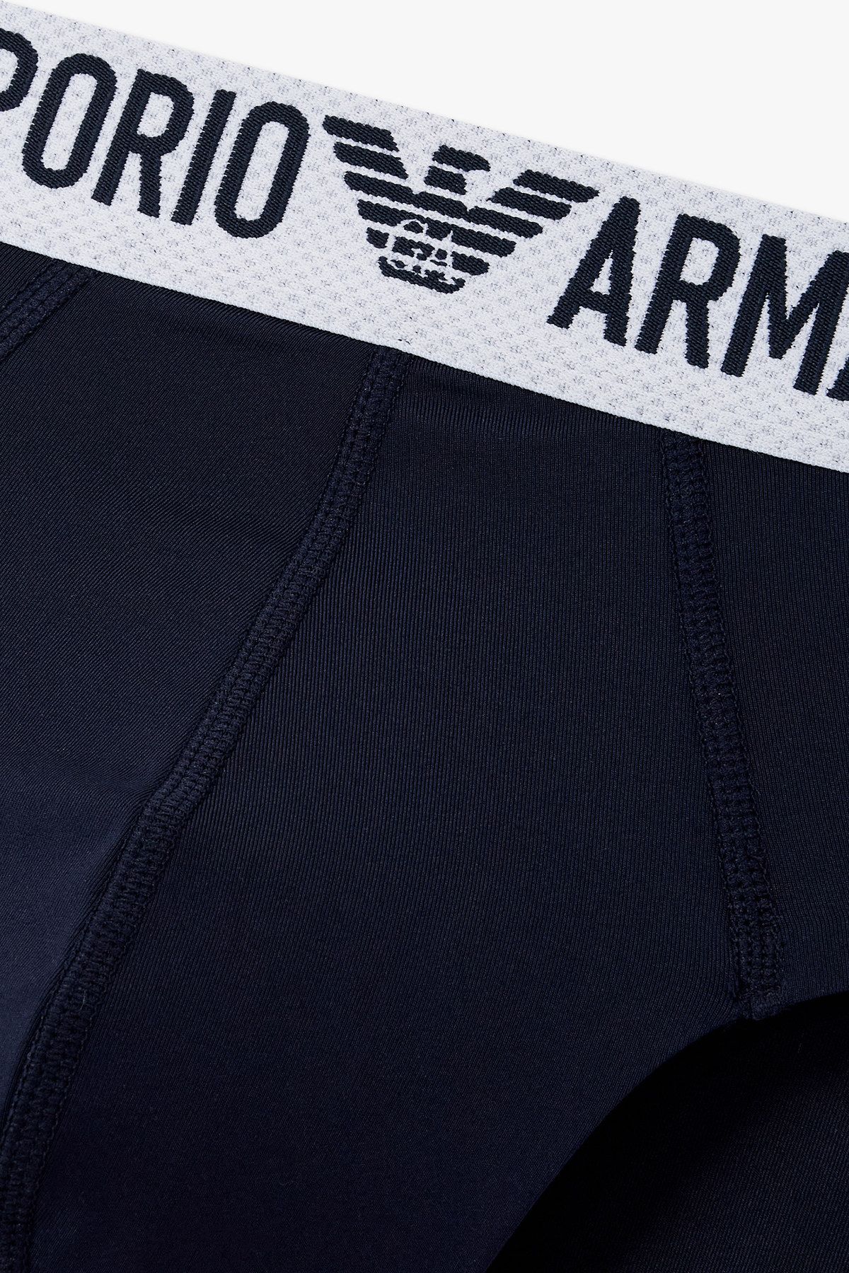 엠포리오 아르마니 언더웨어(EMPORIO ARMANI UNDERWEAR) 남성 메쉬 로고 밴딩 브리프_블루 0815111010