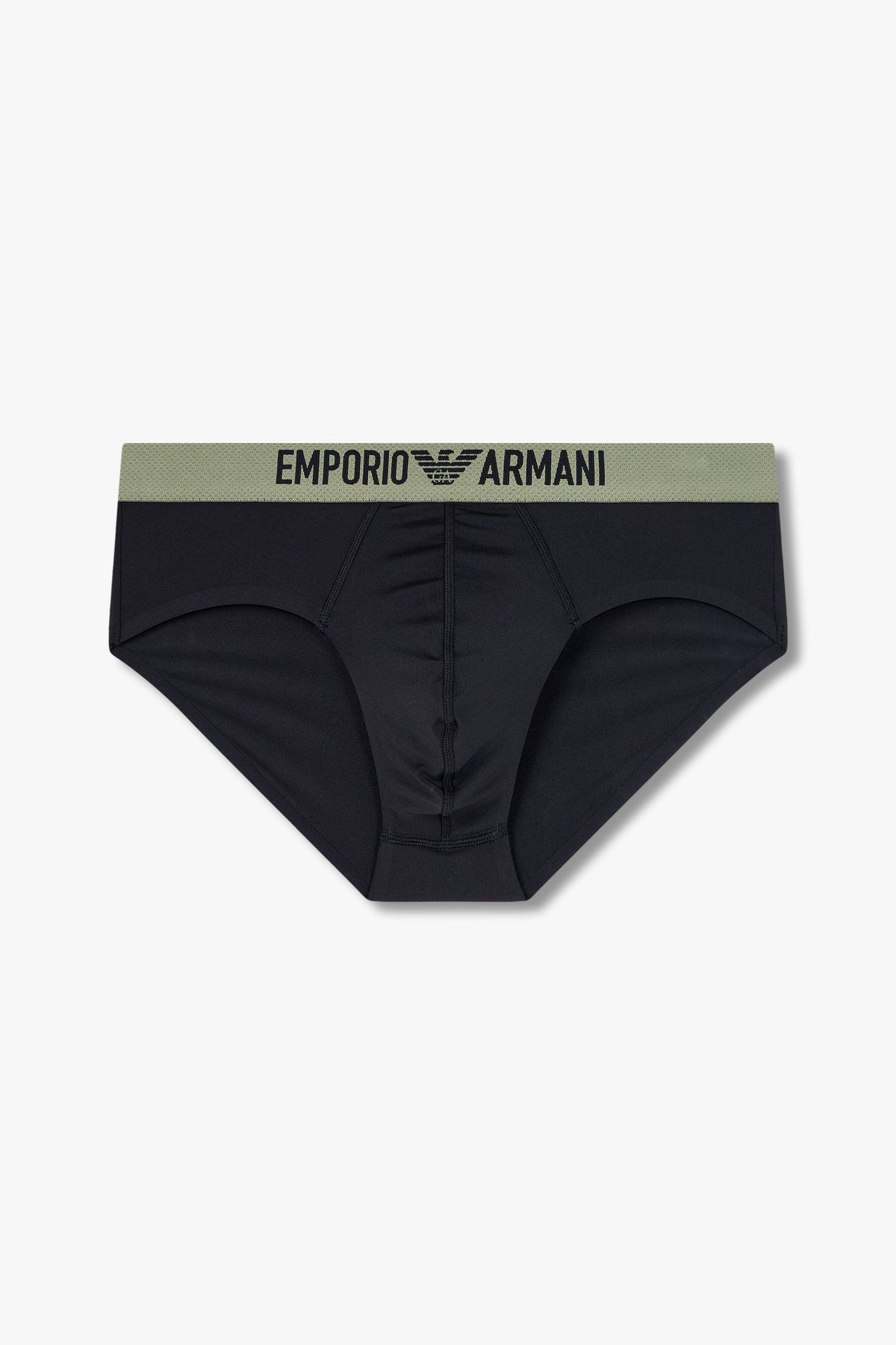 엠포리오 아르마니 언더웨어(EMPORIO ARMANI UNDERWEAR) 남성 메쉬 로고 밴딩 브리프_블랙 0815111011