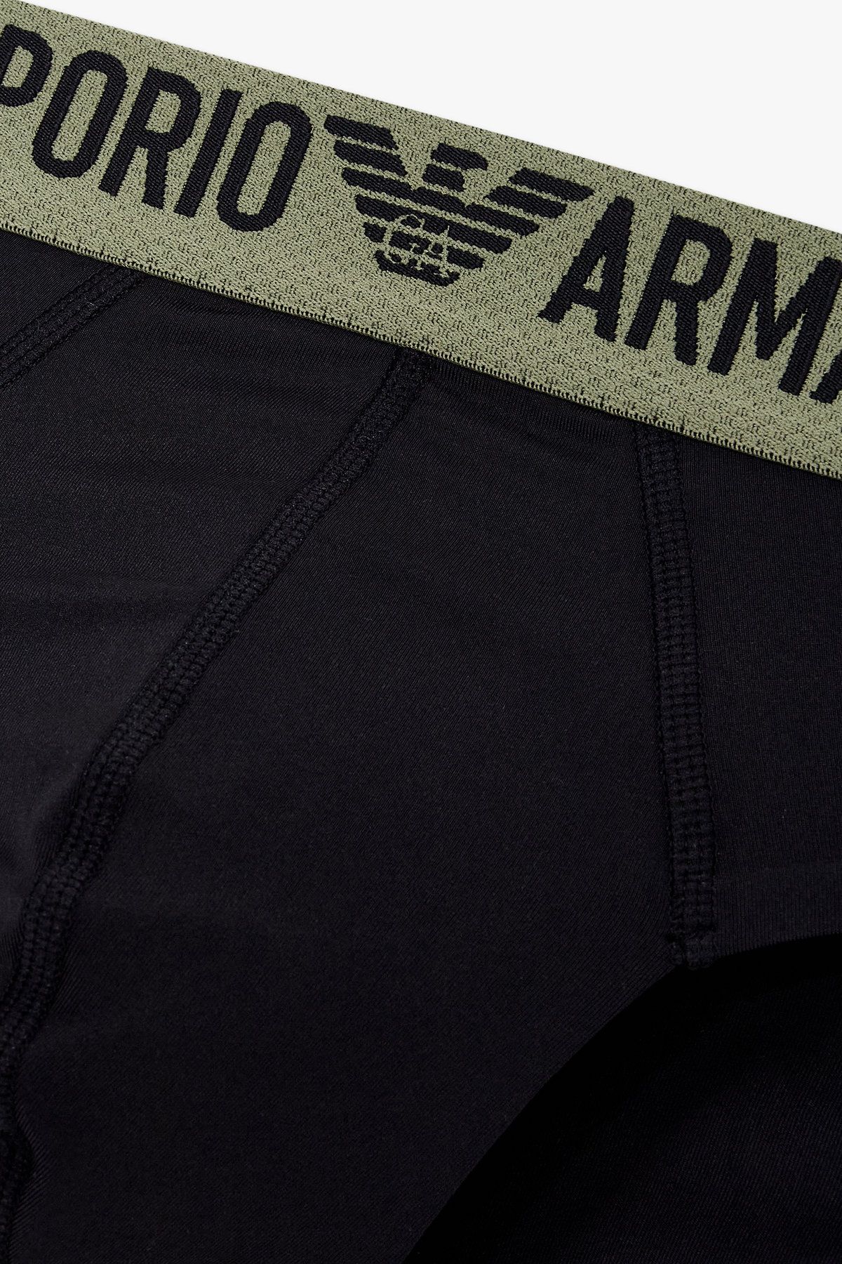 엠포리오 아르마니 언더웨어(EMPORIO ARMANI UNDERWEAR) 남성 메쉬 로고 밴딩 브리프_블랙 0815111011