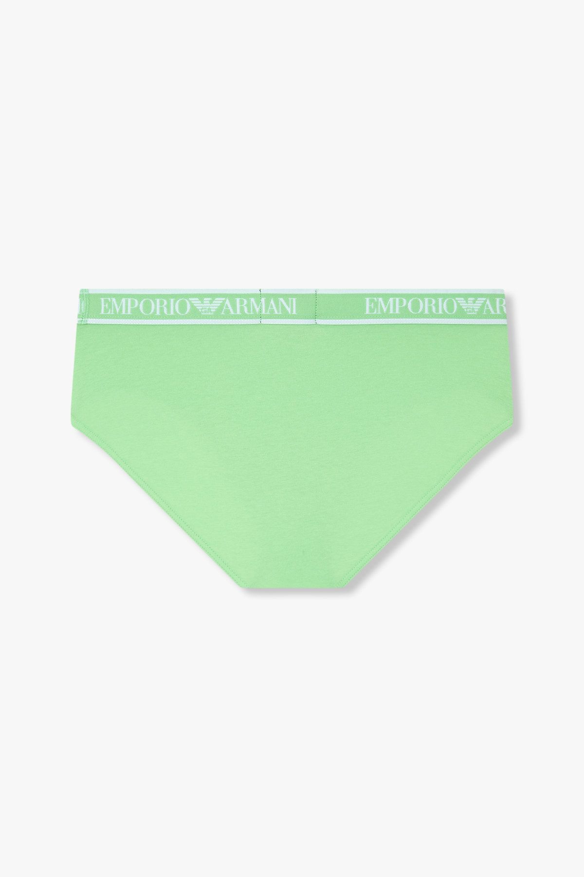 엠포리오 아르마니 언더웨어(EMPORIO ARMANI UNDERWEAR) 남성 프레임 로고 밴딩 코튼 브리프_라이트 그린 0815111302