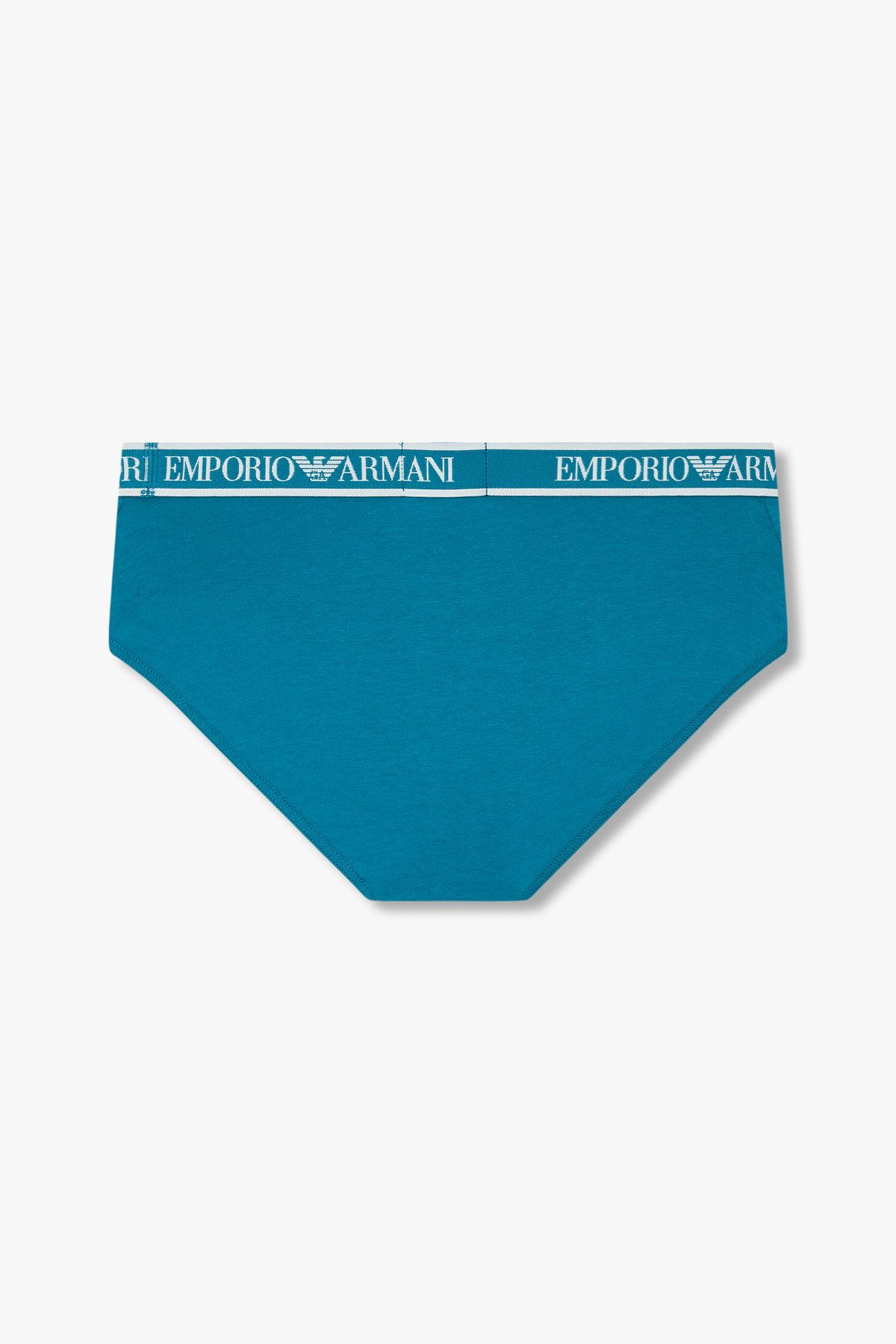 엠포리오 아르마니 언더웨어(EMPORIO ARMANI UNDERWEAR) 남성 라인 로고 밴딩 코튼 브리프_그린 0815111304
