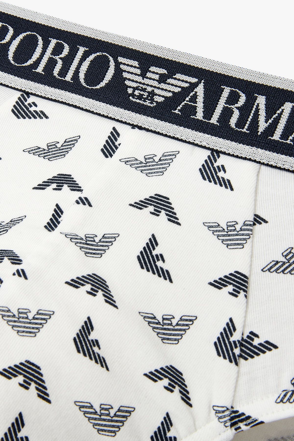 엠포리오 아르마니 언더웨어(EMPORIO ARMANI UNDERWEAR) 남성 이글 패턴 코튼 브리프_아이보리 0815111305