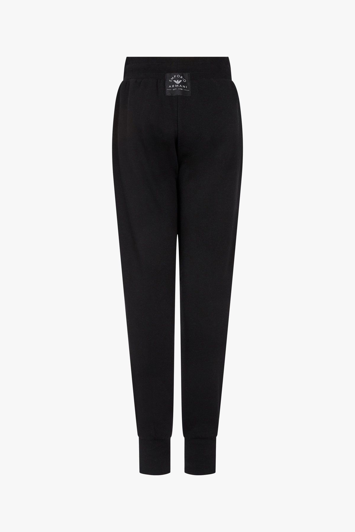 엠포리오 아르마니 언더웨어(EMPORIO ARMANI UNDERWEAR) 여성 백 로고 패치 라운지 조거 팬츠_블랙 0824332521