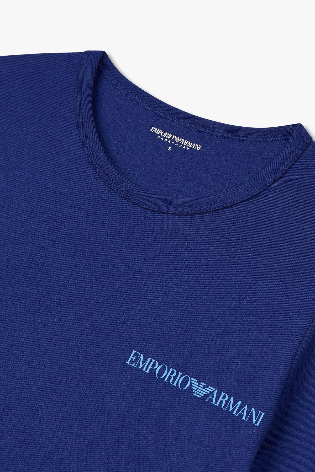 엠포리오 아르마니 언더웨어(EMPORIO ARMANI UNDERWEAR) 남성 사이드 로고 라운지 티셔츠 2PACK_멀티 08M4362002