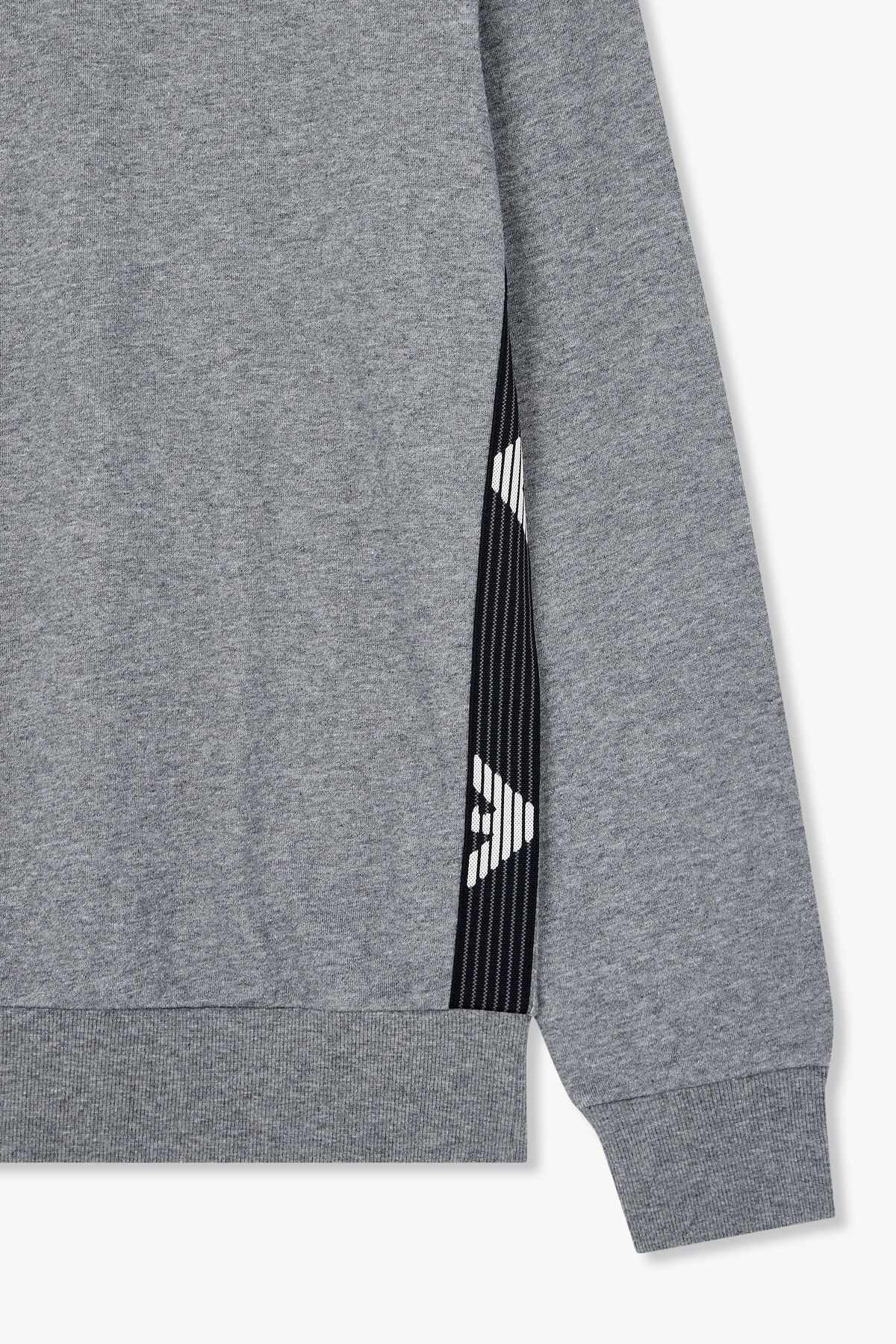 엠포리오 아르마니 언더웨어(EMPORIO ARMANI UNDERWEAR) 남성 사이드 이글 라인 라운지 맨투맨_멜란지 그레이 0815136004