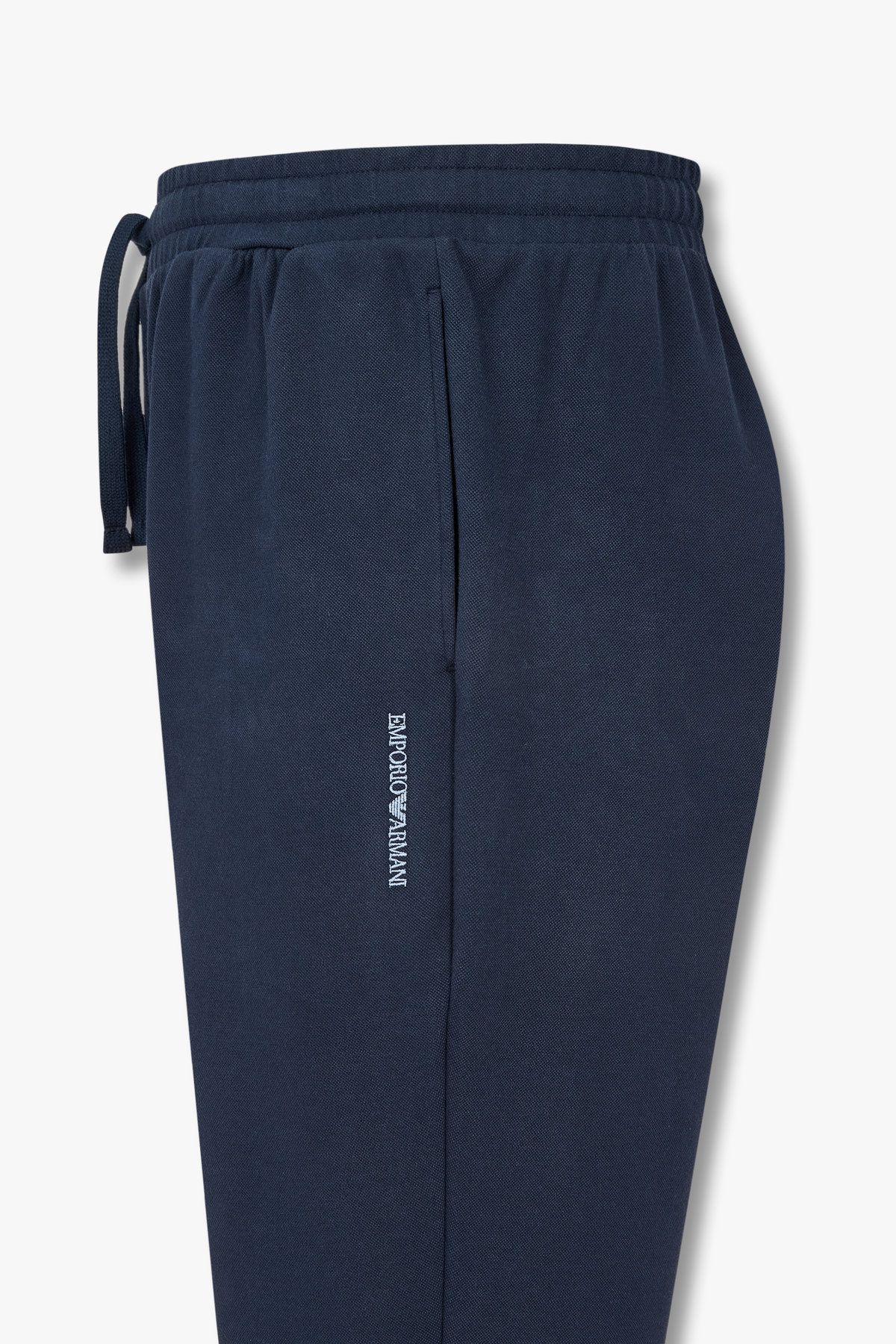 엠포리오 아르마니 언더웨어(EMPORIO ARMANI UNDERWEAR) 남성 사이드 로고 라운지 조거 팬츠_블루 0815132007