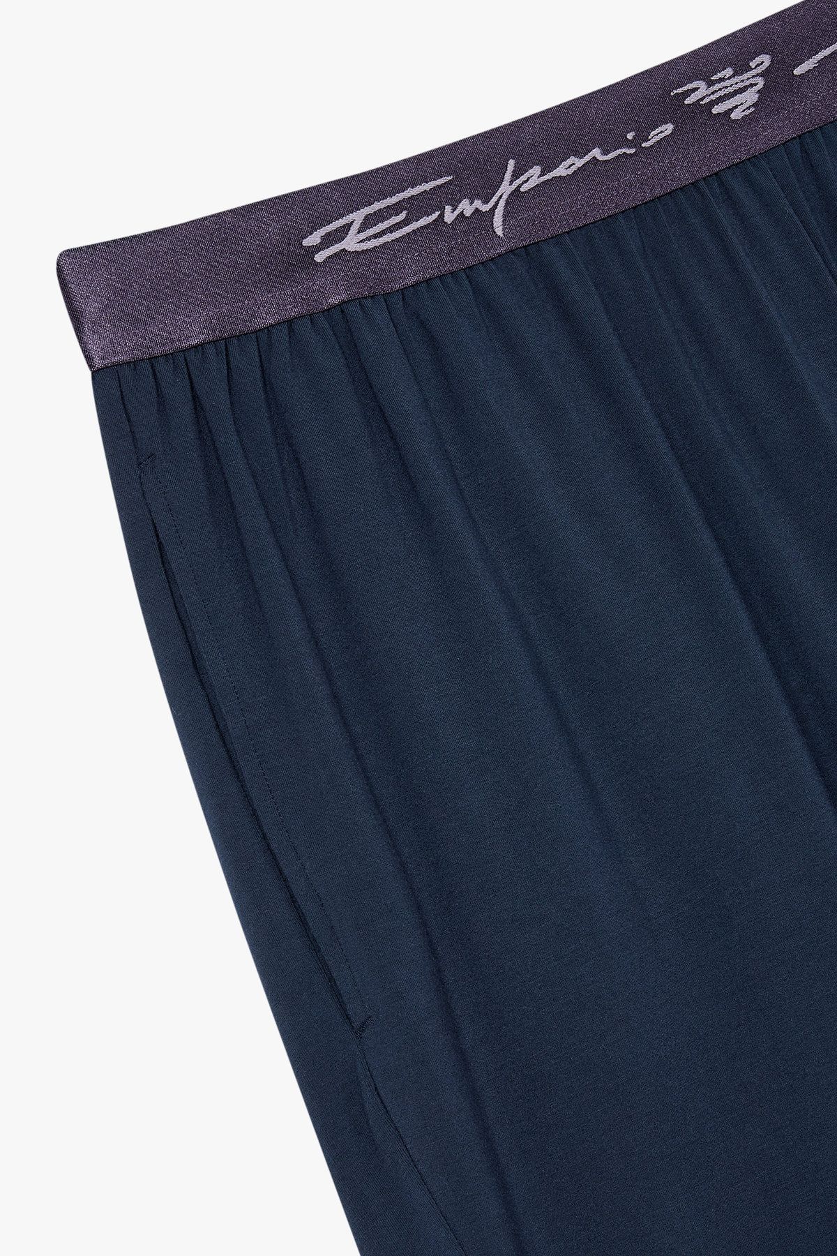 엠포리오 아르마니 언더웨어(EMPORIO ARMANI UNDERWEAR) 남성 로고 자수 밴딩 스트레치 쇼츠_블루 0815131006