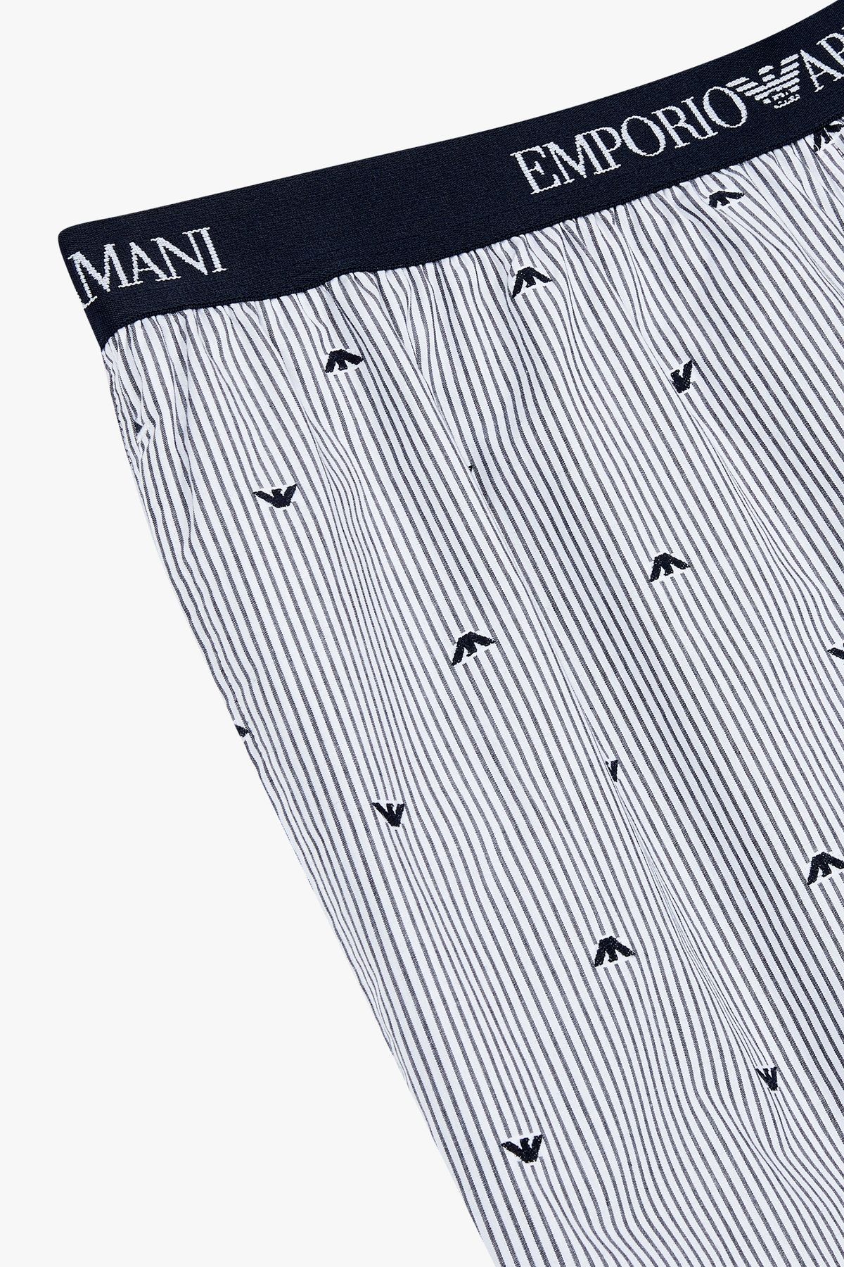 엠포리오 아르마니 언더웨어(EMPORIO ARMANI UNDERWEAR) 남성 로고 밴딩 패턴드 라운지 팬츠_블랙 0815132011
