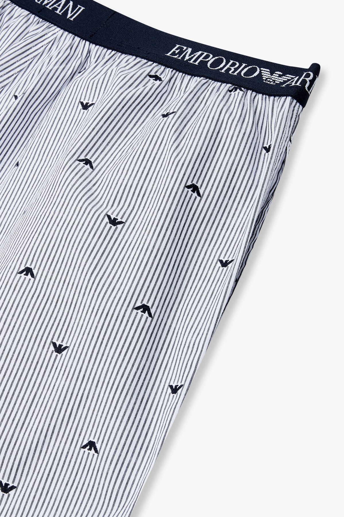 엠포리오 아르마니 언더웨어(EMPORIO ARMANI UNDERWEAR) 남성 로고 밴딩 패턴드 라운지 팬츠_블랙 0815132011
