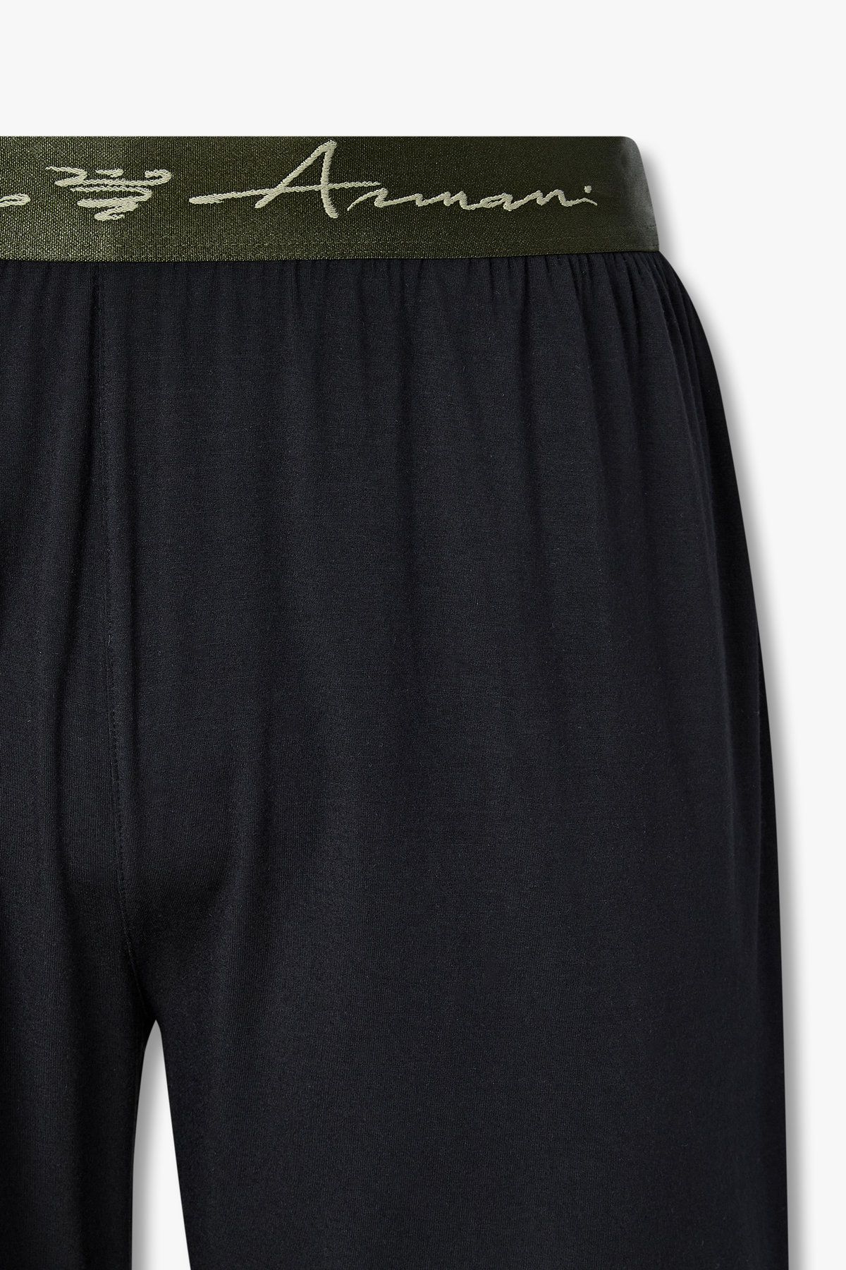 엠포리오 아르마니 언더웨어(EMPORIO ARMANI UNDERWEAR) 남성 로고 자수 밴딩 스트레치 쇼츠_블랙 0815131007
