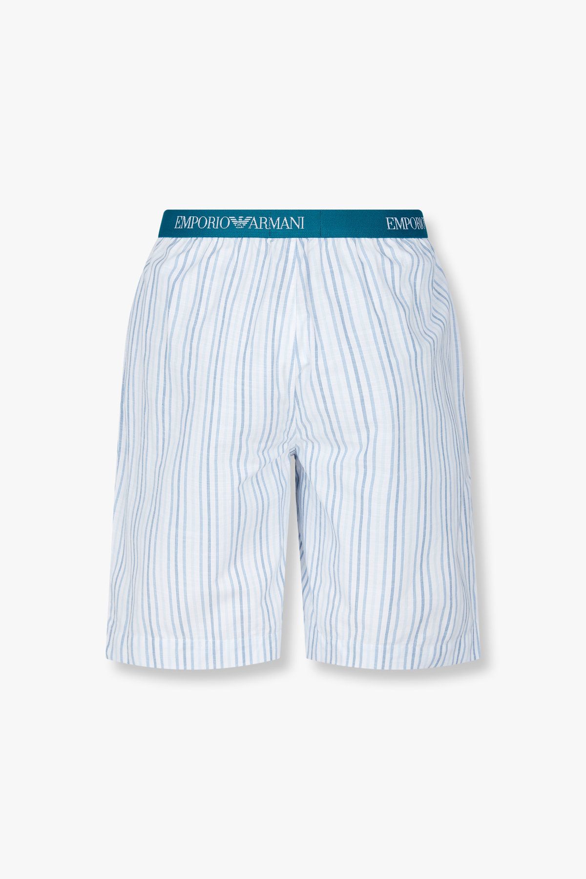 엠포리오 아르마니 언더웨어(EMPORIO ARMANI UNDERWEAR) 남성 로고 밴딩 패턴드 라운지 쇼츠_라이트 블루 0815131018
