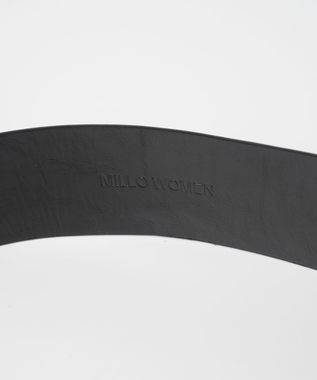 밀로 우먼(MILLO WOMEN) 버클 체인 레더 벨트 [블랙]