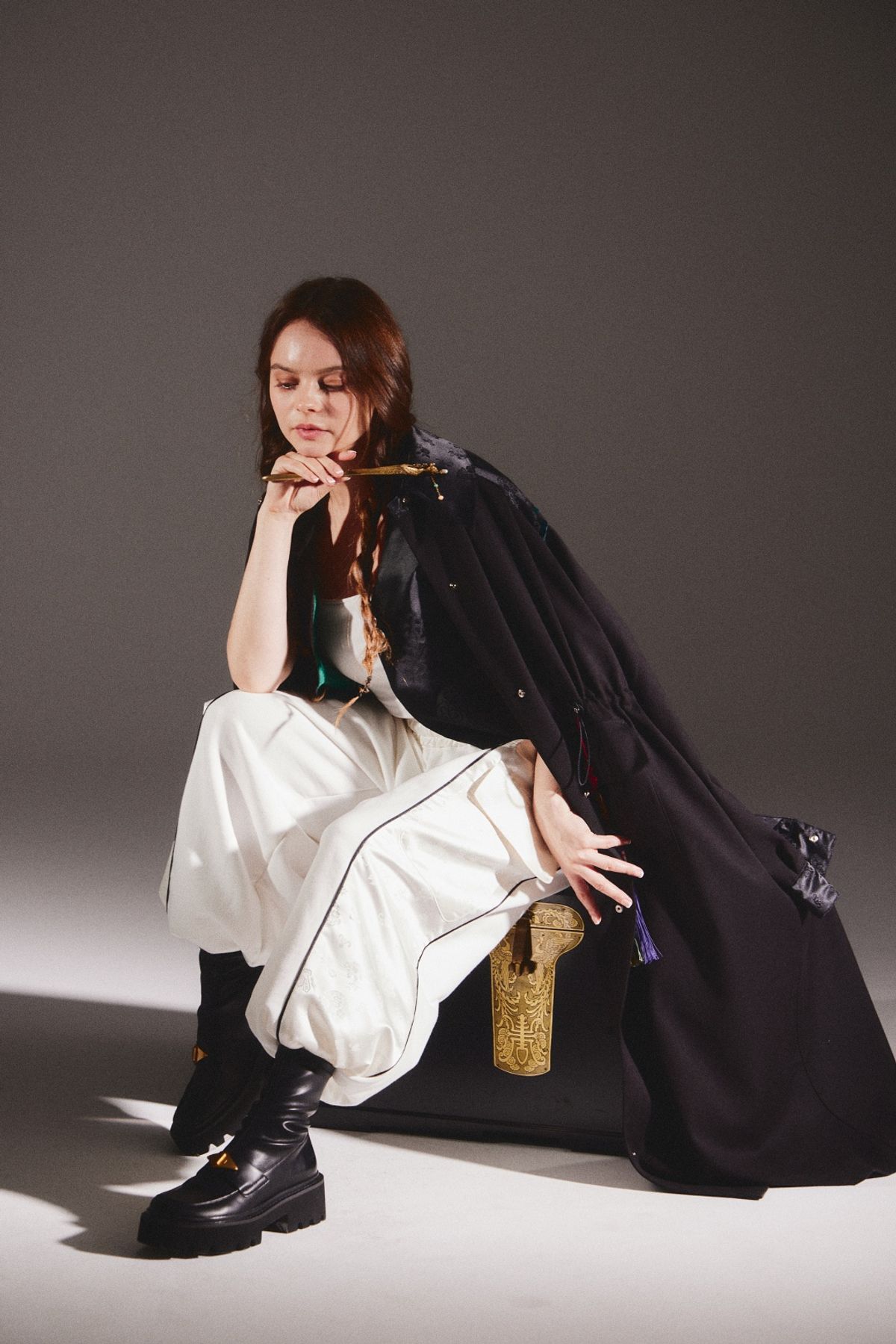 칠 하나 투 구육(71TO96) Hanbok sweat setup-pants (White)