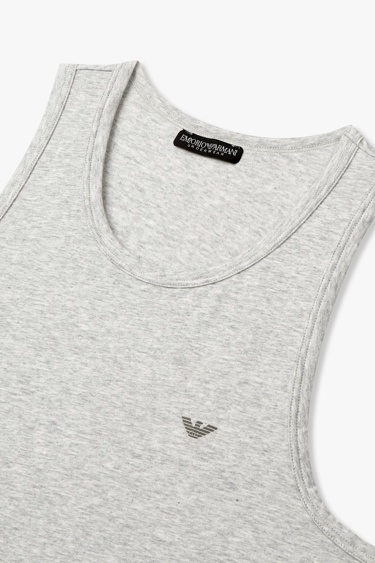 엠포리오 아르마니 언더웨어(EMPORIO ARMANI UNDERWEAR) 남성 이글 로고 슬림 핏 탱크탑_멜란지 그레이 0815103002