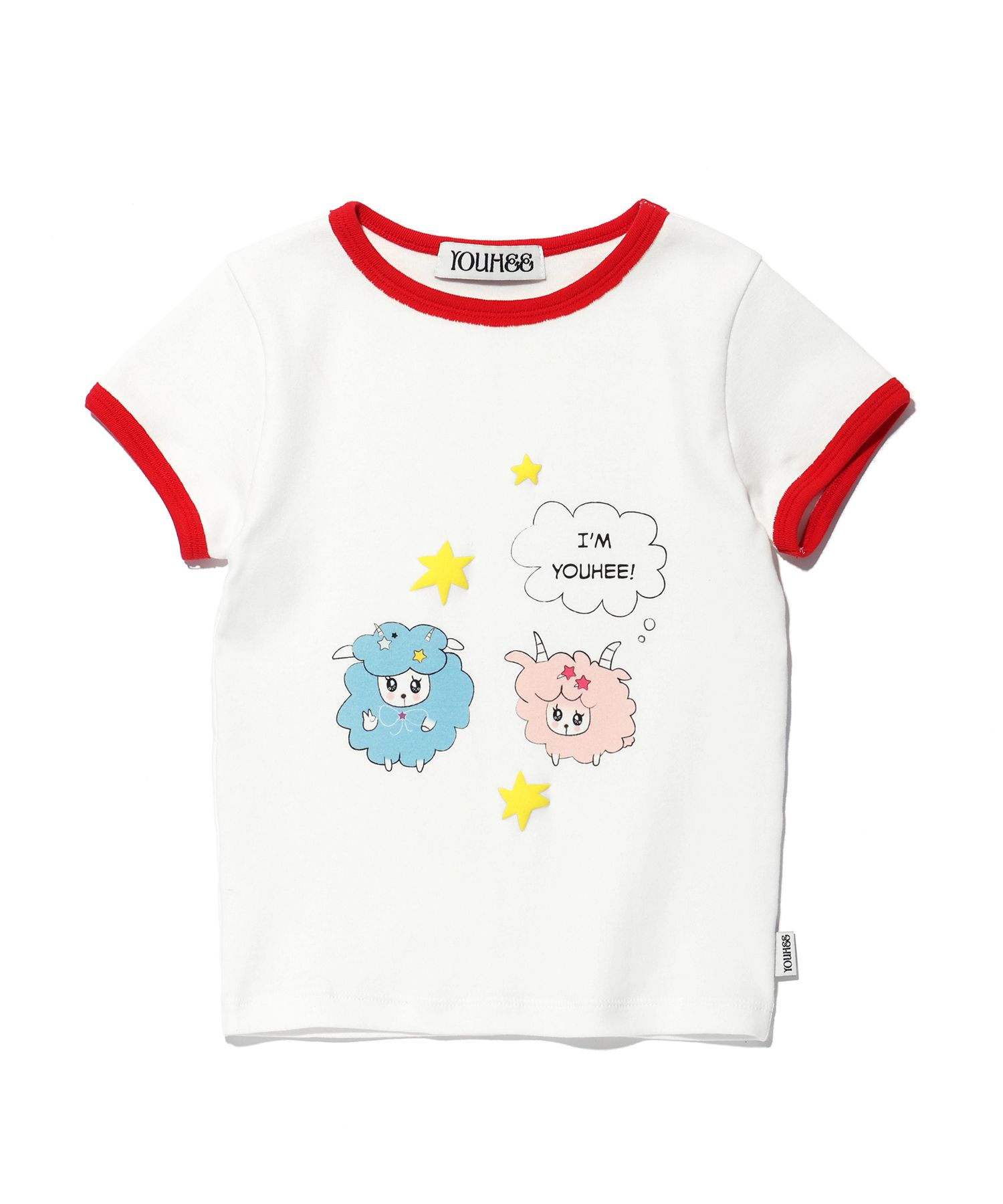 ◆YOUHEE◆ RINGER GRAPHIC TSHIRT IVORY MUSINSA公式 | YOUHEE RINGER GRAPHIC T-SHIRT IVORY