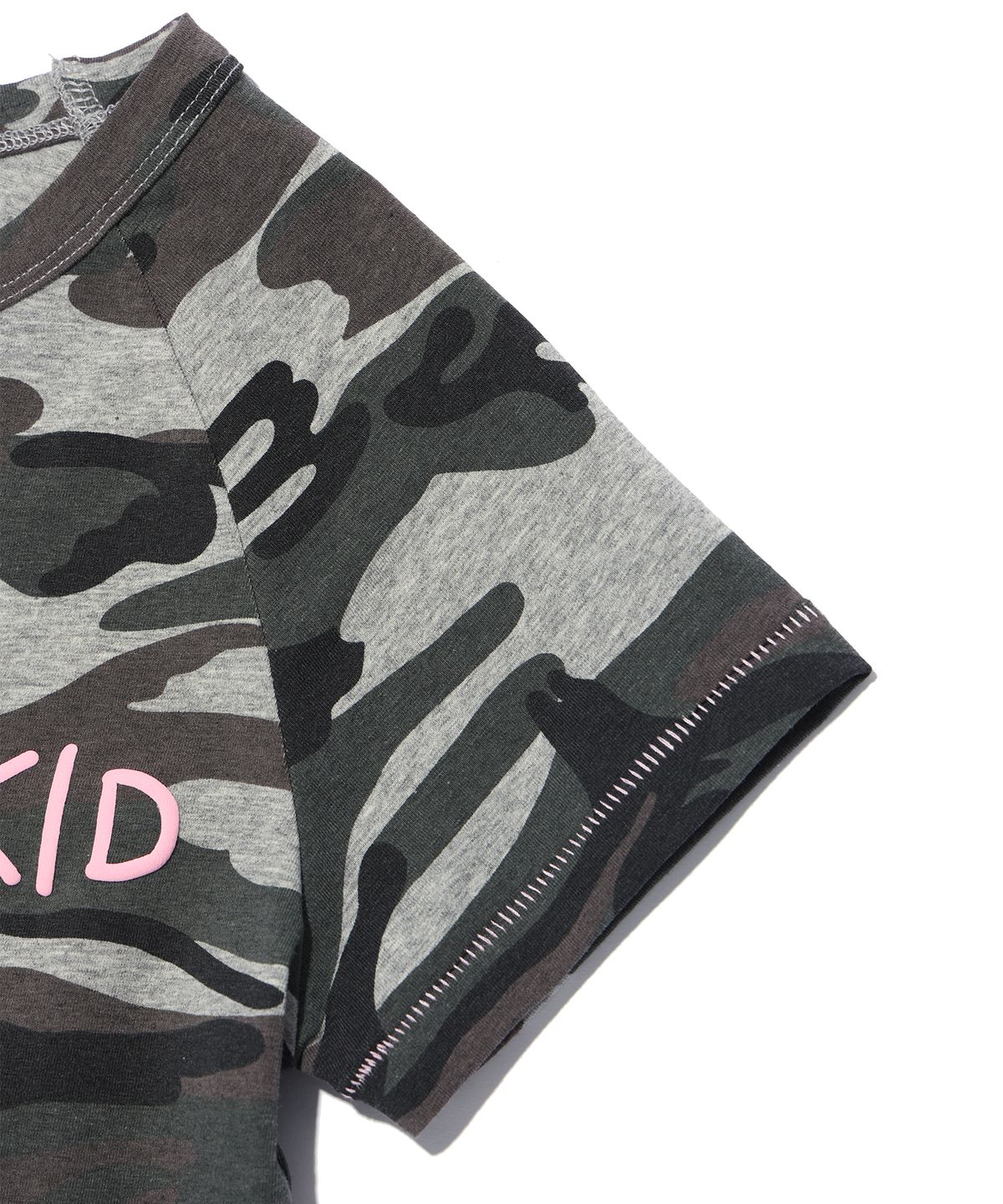 유희(YOUHEE) CAMO LETTERING T-SHIRTS GREY