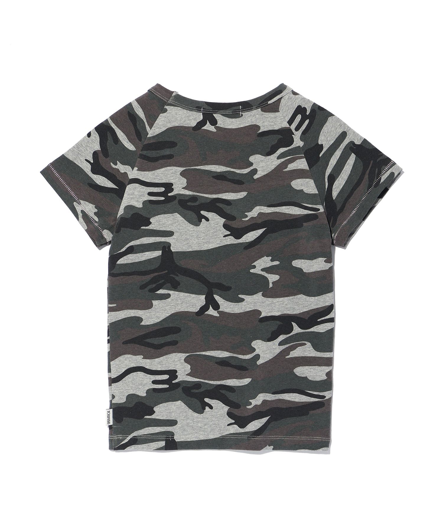 MUSINSA | YOUHEE CAMO LETTERING T-SHIRTS GREY