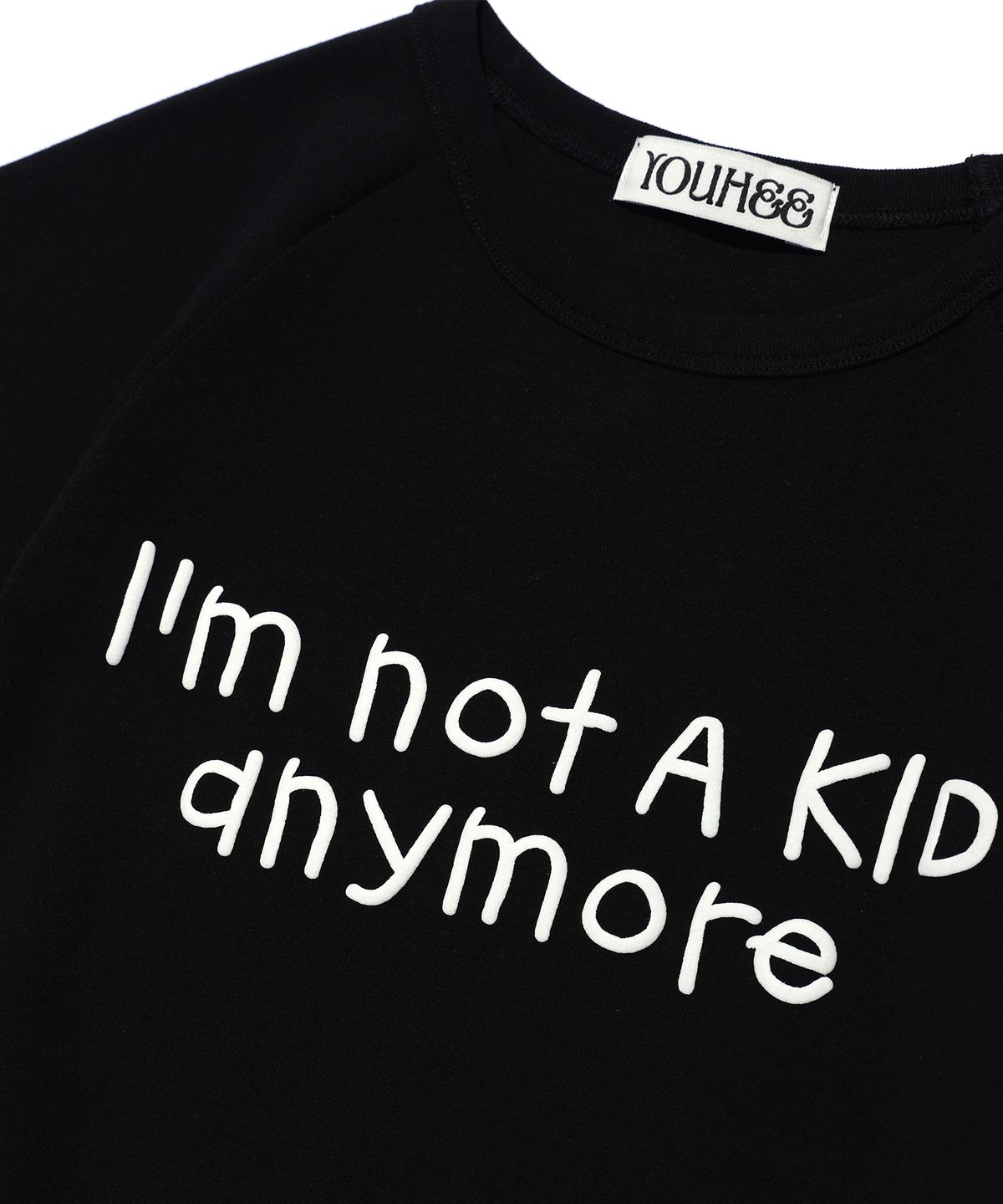 유희(YOUHEE) SOLID LETTERING T-SHIRTS BLACK