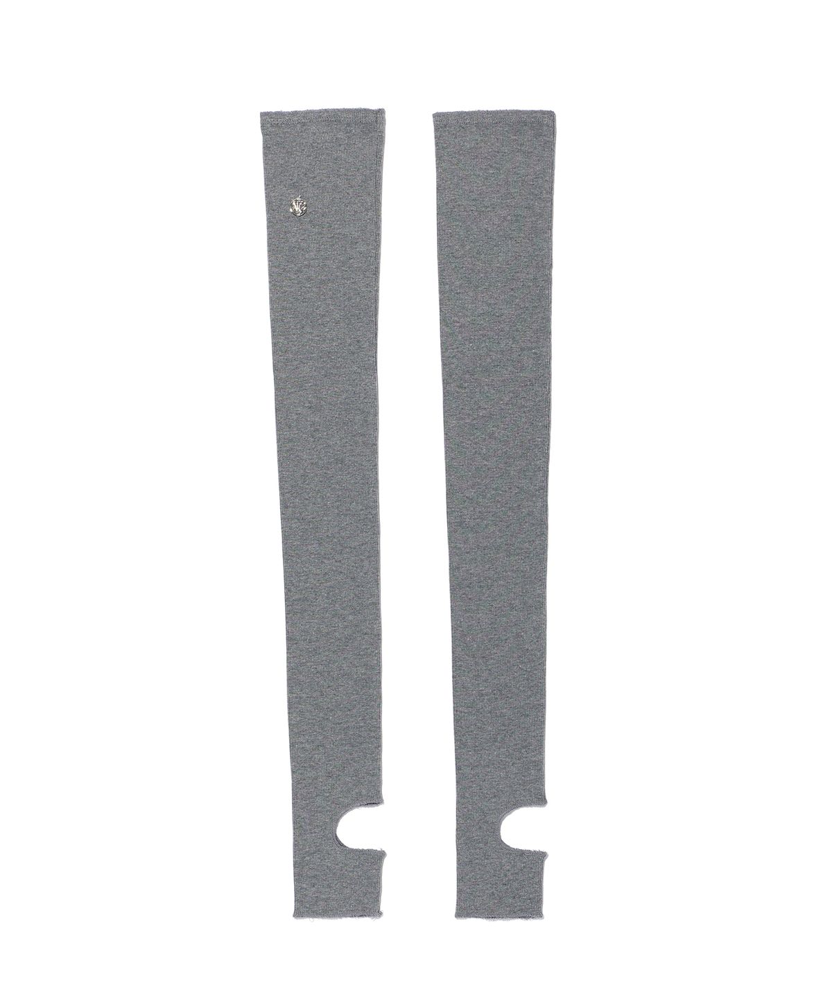 유희(YOUHEE) CUT OUT KNEE SOCKS MELANGE GREY