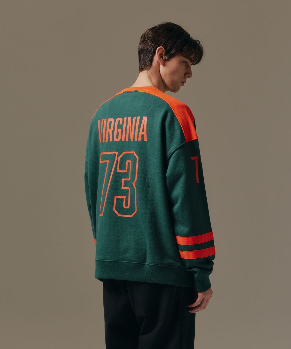 디스커스 애슬레틱(DISCUS ATHLETIC) 헤비웨이트 럭비 스웨트 셔츠 포레스트 그린