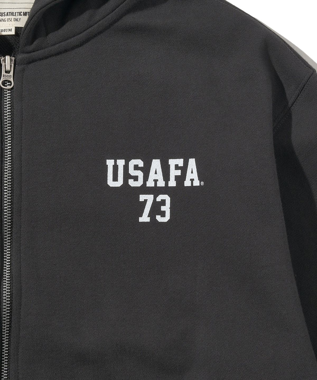디스커스 애슬레틱(DISCUS ATHLETIC) USAFA 헤비웨이트 집업 후디 워시드 블랙