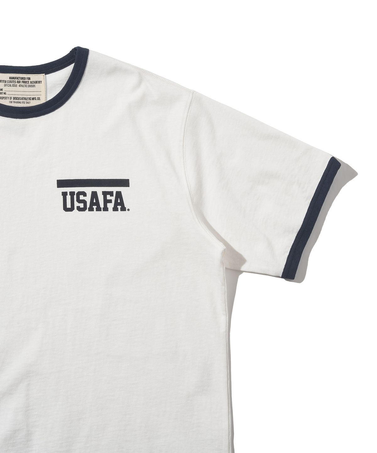 디스커스 애슬레틱(DISCUS ATHLETIC) USAFA 헤비웨이트 링거 티셔츠 오프 화이트
