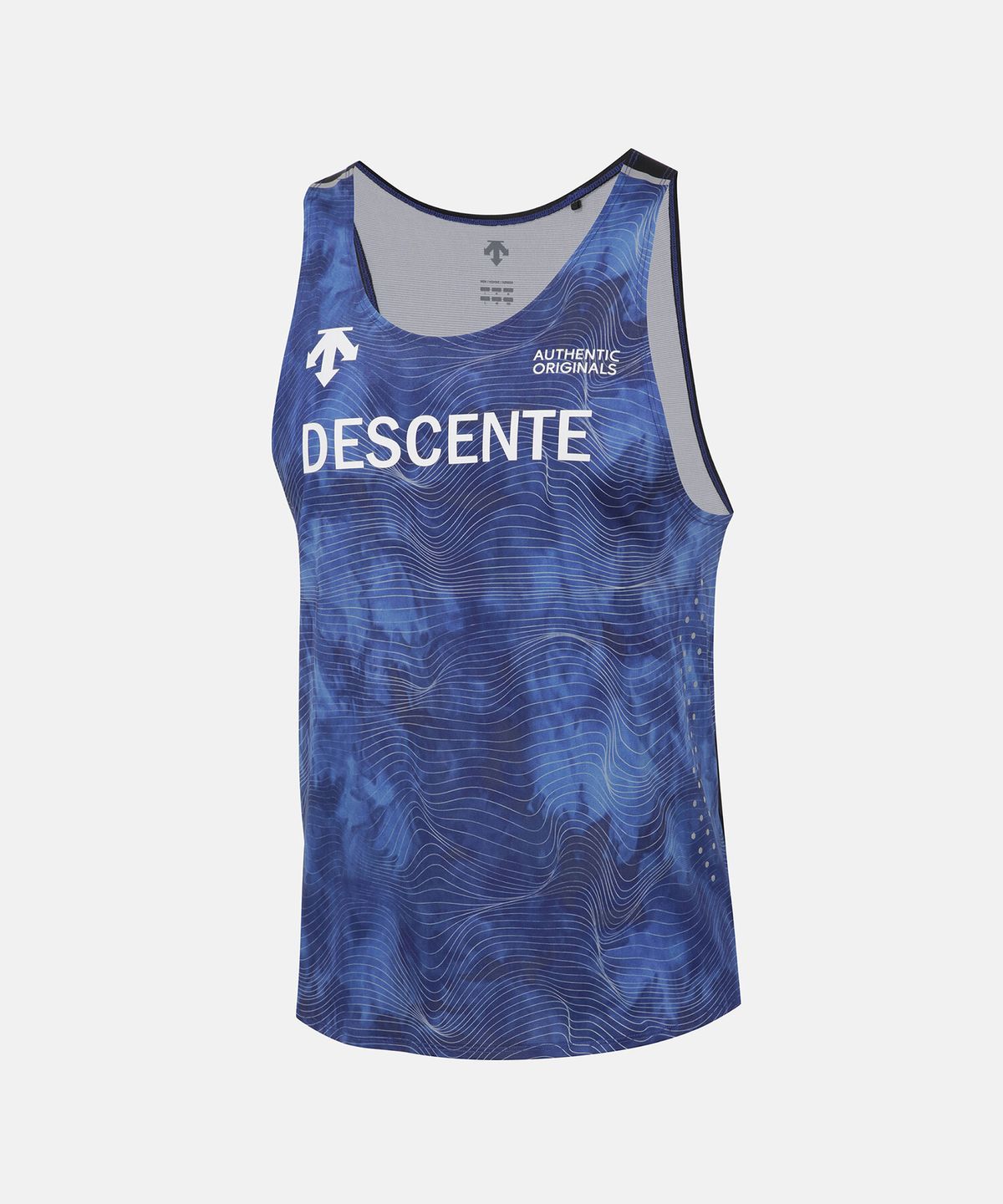 데상트(DESCENTE) 러닝 델타프로 윙 싱글렛 블루(패턴)(SQ123RST29)